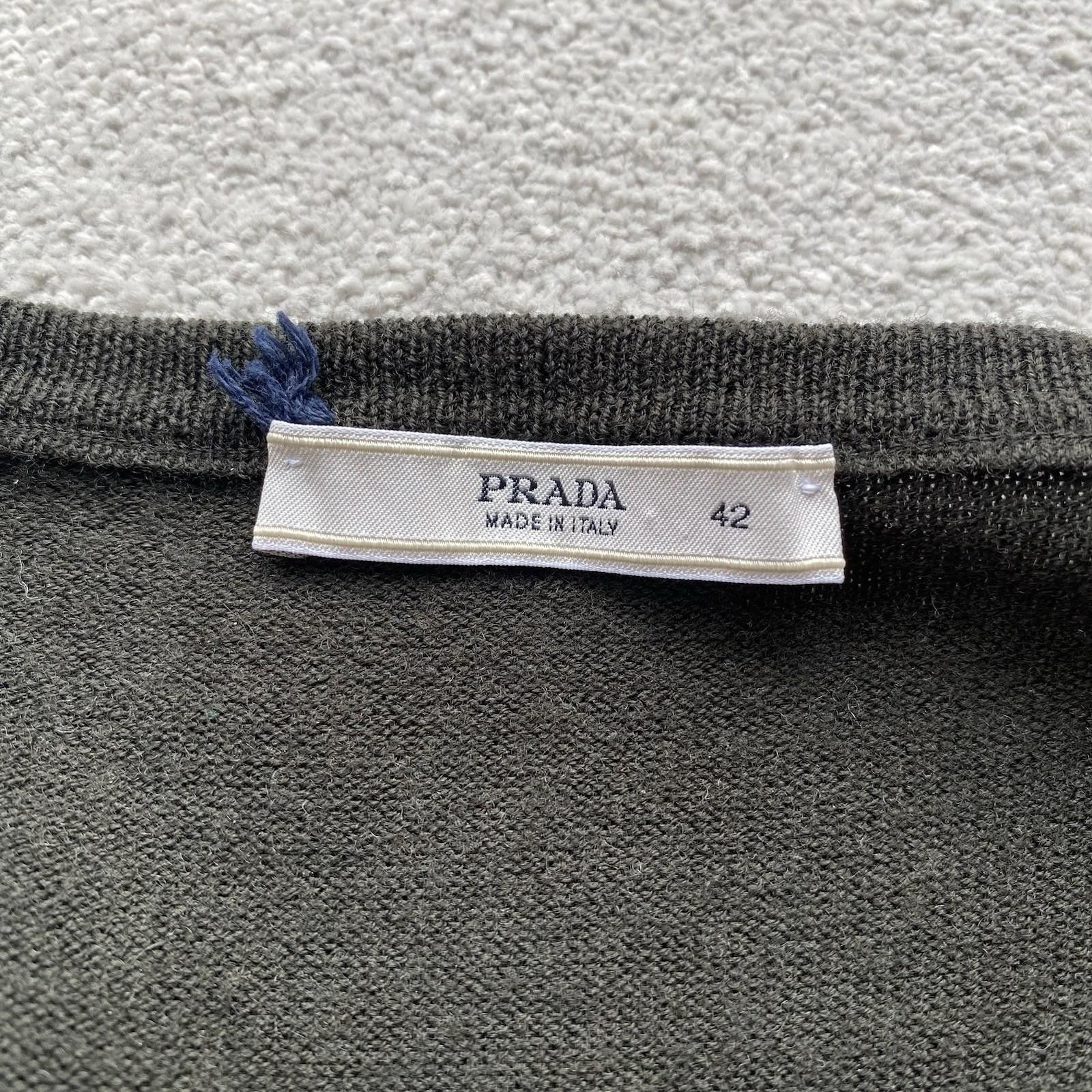 Prada Prada Women’s Argyle 100% Wool Sweater Size 42 Size M / US 6-8 / IT 42-44 - 8 Thumbnail