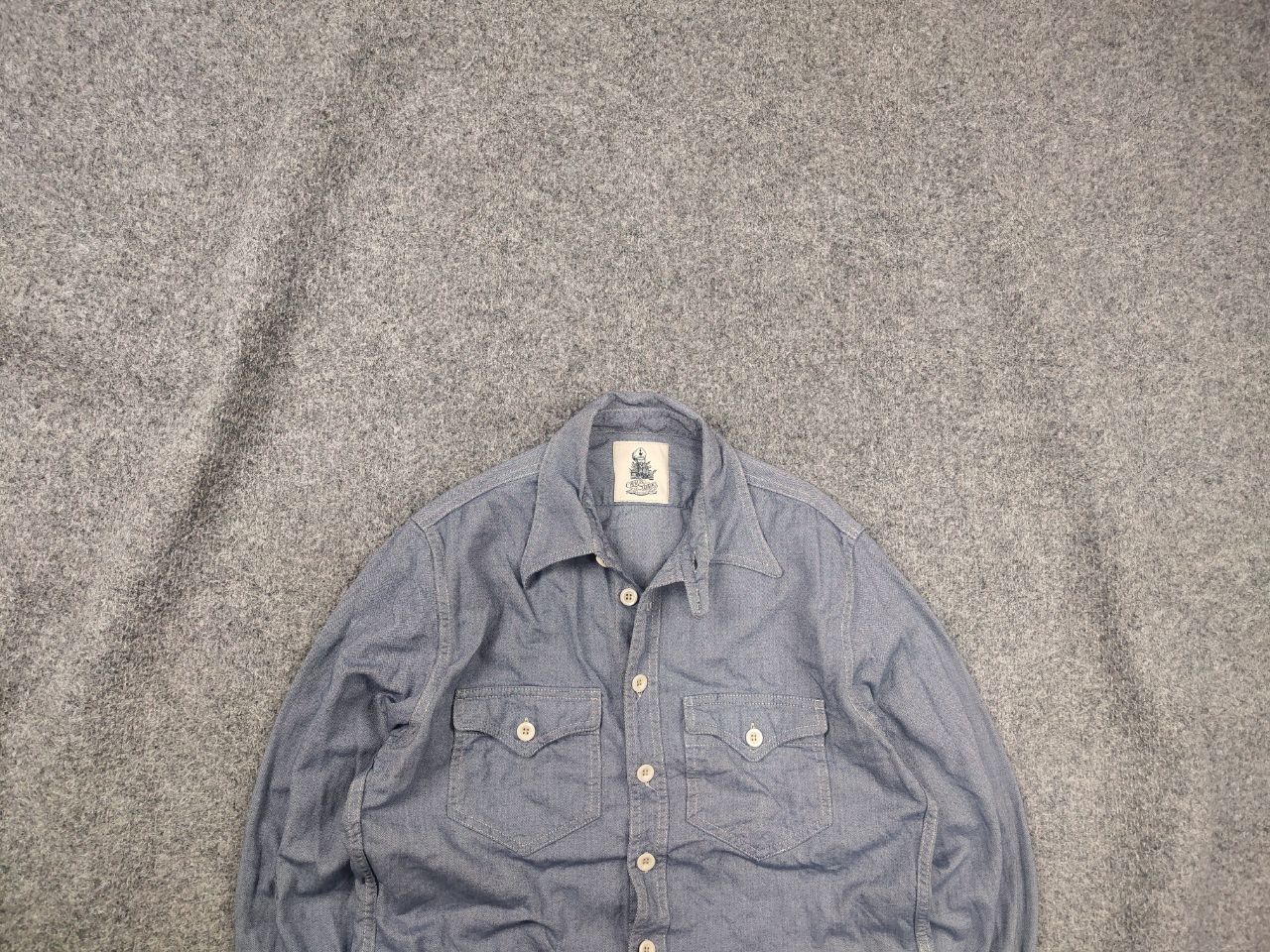 Captain Santors Captain Santors Italy Button Blue Heritage Workwear Shirt Size US S / EU 44-46 / 1 - 1 Thumbnail
