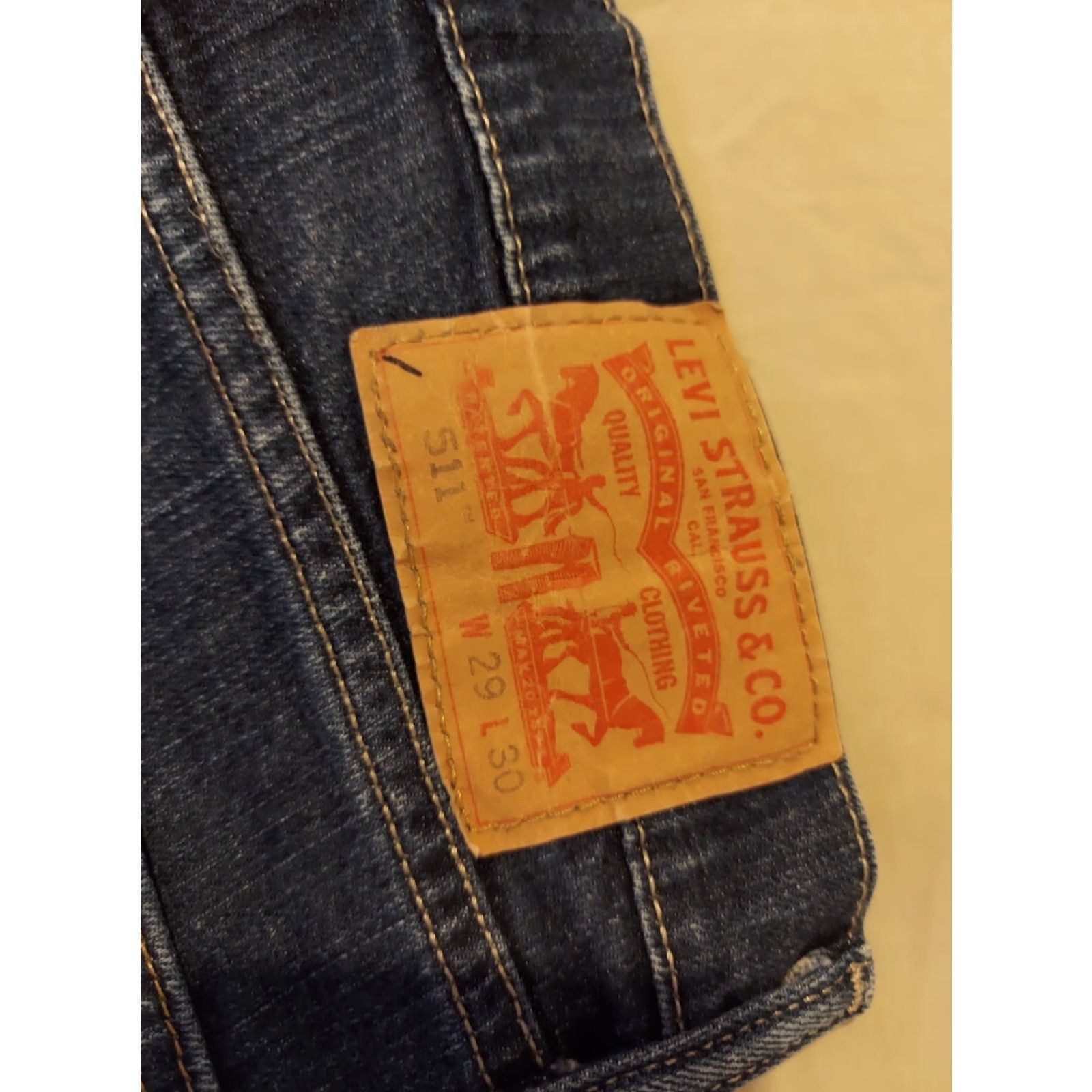 Levi's Mens Levis 511 Jeans Slim Straight 29x30 29x29 Blue Denim Pants Stretch Size US 29 - 2 Thumbnail