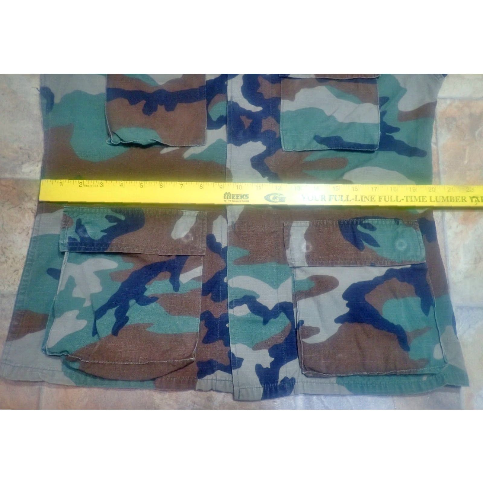 Vintage VINTAGE 80s US Army 102nd Infantry Division Woodland Camo Field Jacket Mens Small Military Camouflage All Decades Size US S / EU 44-46 / 1 - 7 Thumbnail