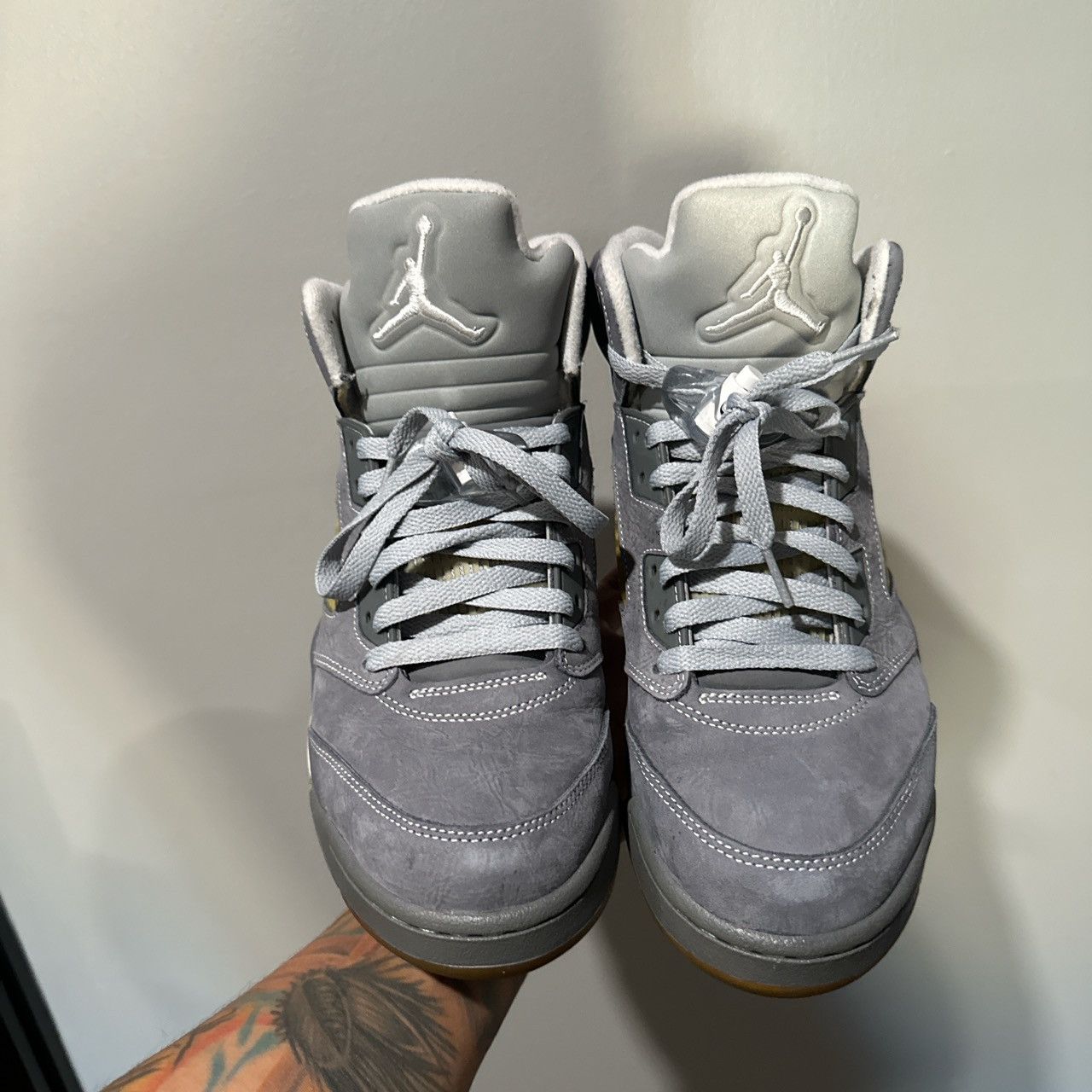 image of Jordan Nike Air Jordan 5 Retro Wolf Grey Shoes, Men's (Size 9)