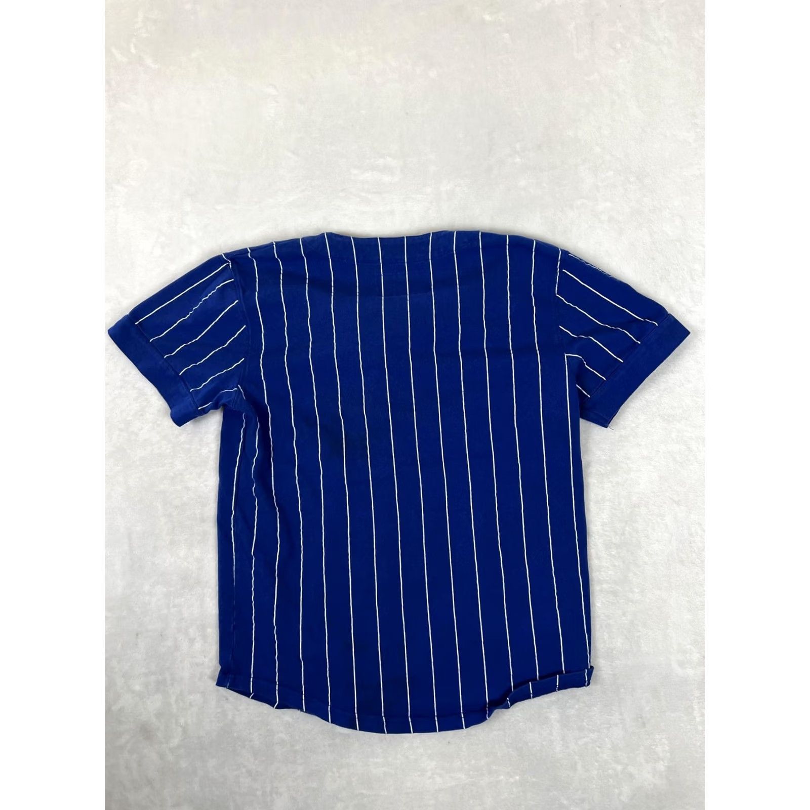 Empyre Empyre Shirt Mens M/L Blue Pinstripe Short Sleeve Baseball Button Up READ Size US M / EU 48-50 / 2 - 6 Thumbnail