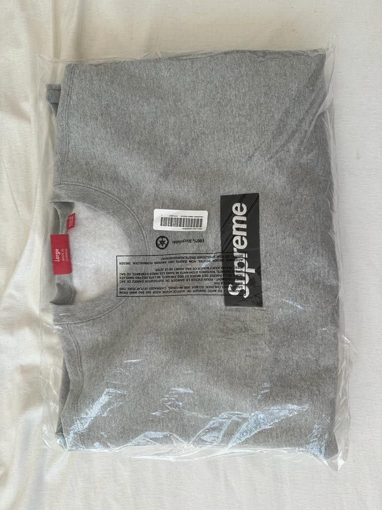 Supreme Flocked Logo Sweater Pink Men's - FW24 - US