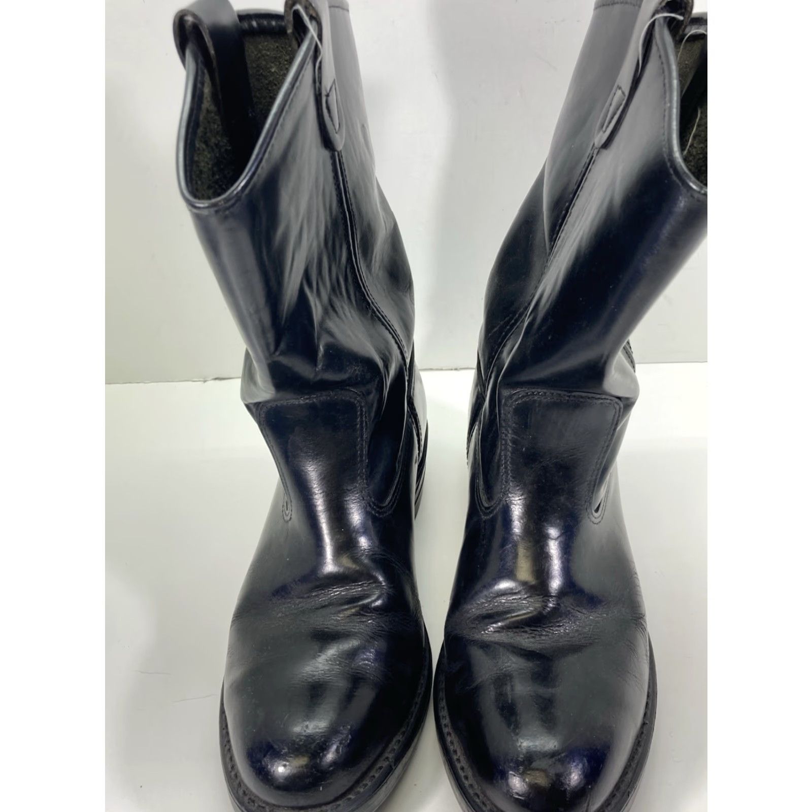 Vintage Iron Age Steel Toe Safety Roper Boots Men Size 9 EE Wide Black Leather Western Size US 9 / EU 42 - 2 Thumbnail