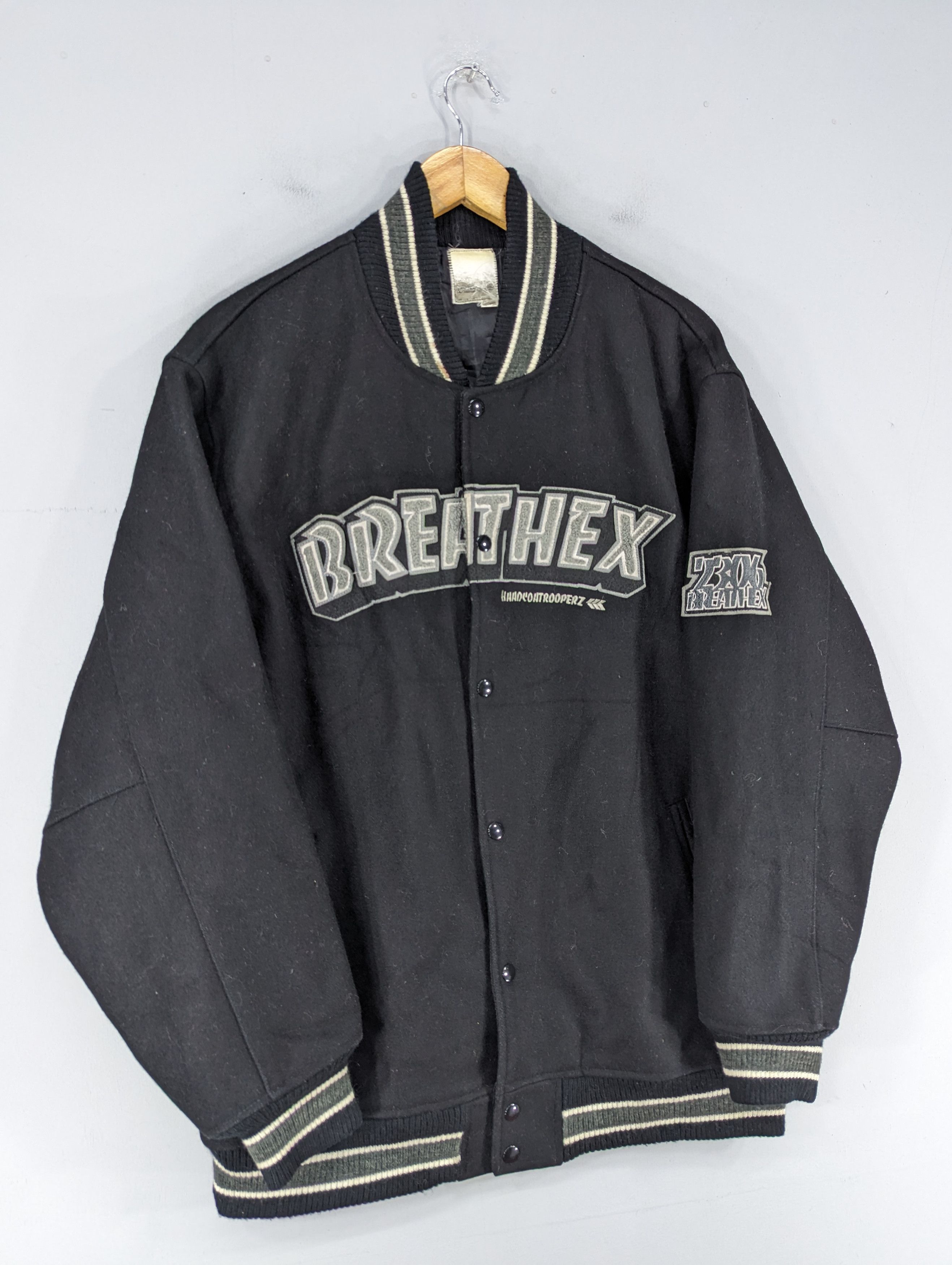 Japanese Brand 🔥RARE🔥Vintage Breathex Mathafooka Wool Varsity Jacket Size US XL / EU 56 / 4 - 2 Thumbnail