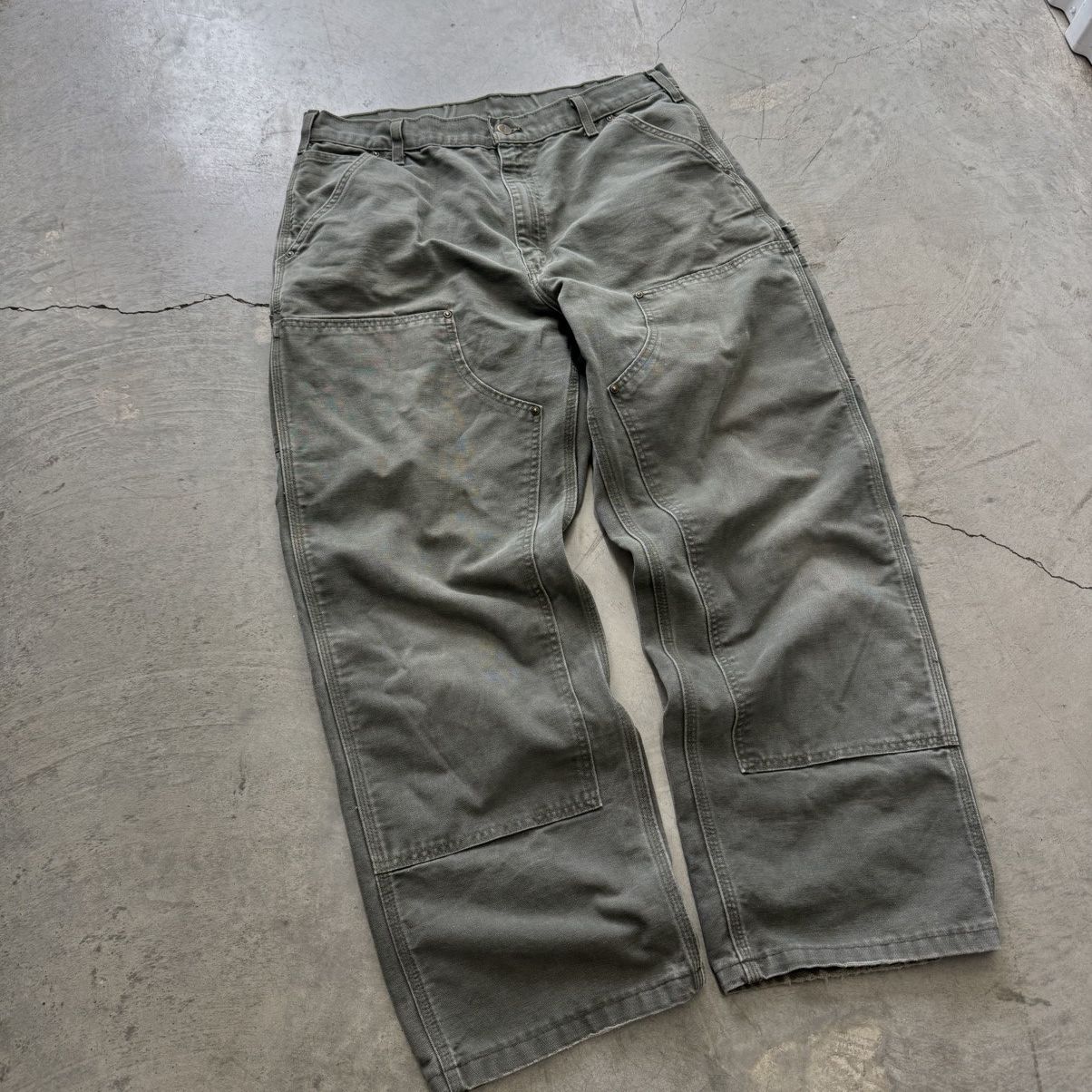 Carhartt Vintage 90s Carhartt B136 MOS Double Knee Work Pants Size US 36 / EU 52 - 2 Thumbnail