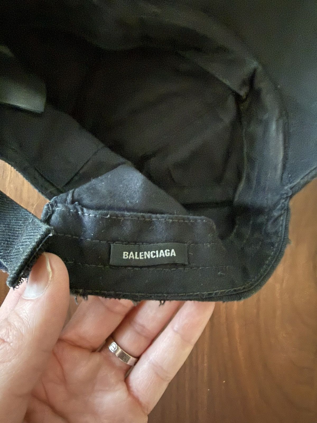 Balenciaga Balenciaga Script Distressed Cap Size ONE SIZE - 5 Thumbnail
