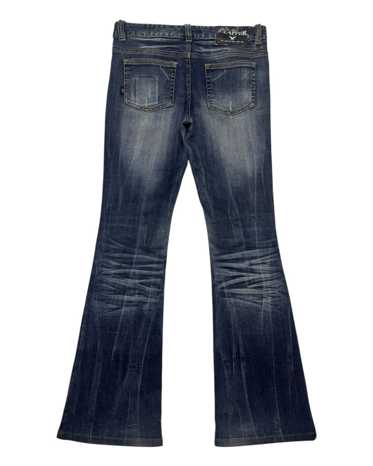 Hysteric Glamour × If Six Was Nine × Tornado Mart FLARE💥VTG FLAPPER WHISKER FLARED DENIM JEANS DIOR STYLE Size US 31 - 6 Thumbnail