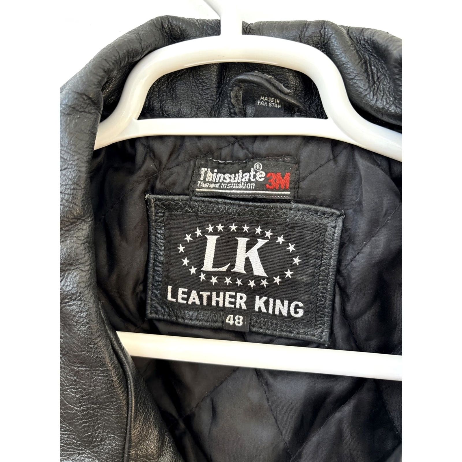 Vintage VINTAGE Leather King Jacket Mens 48 Biker Coat Racing Racing Casual Workwear Leather Bomber Jacket Black Size US M / EU 48-50 / 2 - 3 Thumbnail