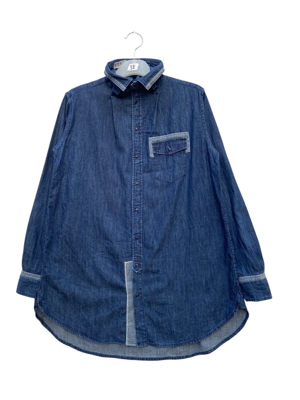 Zucca Zucca Issey Miyake Denim Blouse Size M / US 6-8 / IT 42-44 - 1 Thumbnail