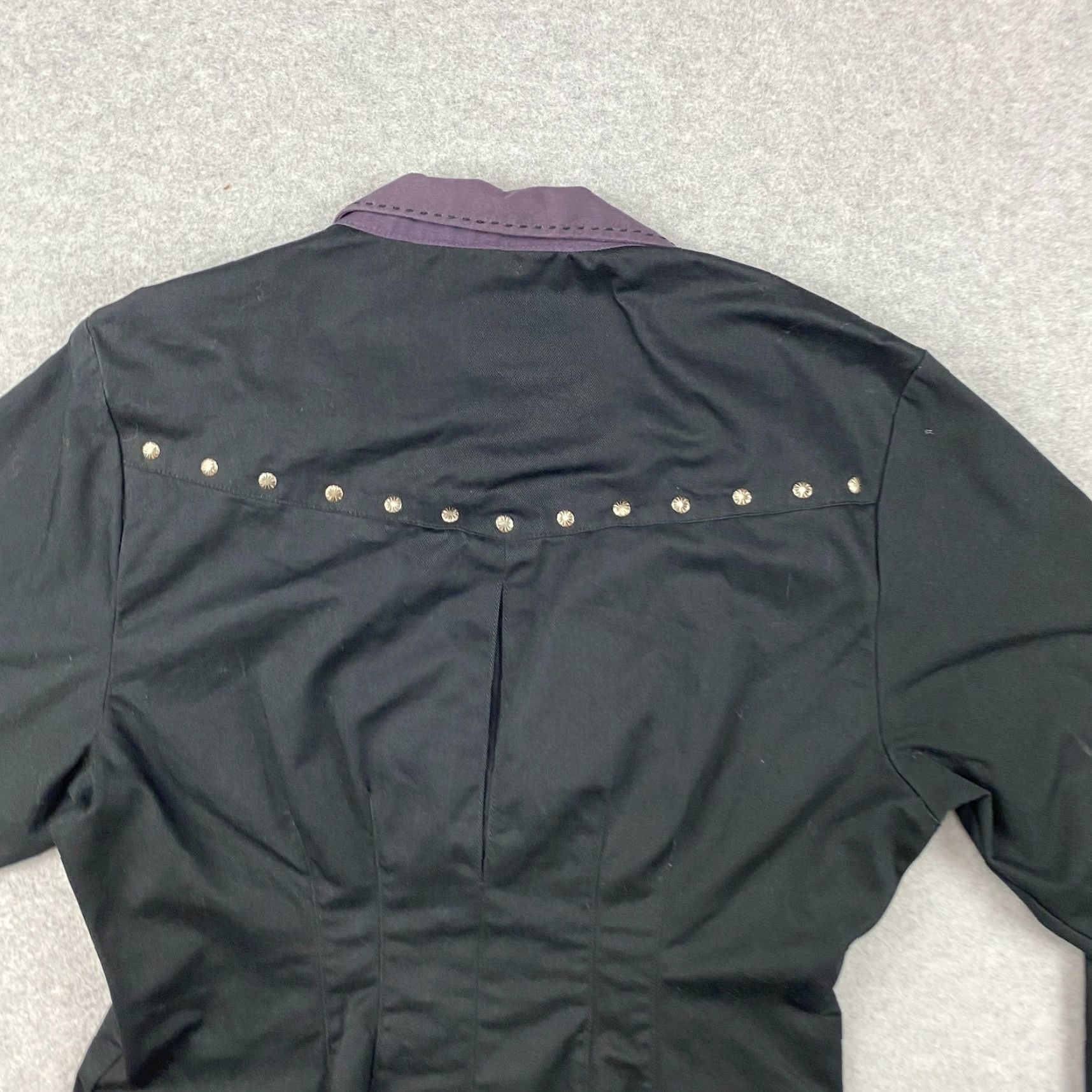 Wrangler VINTAGE Wrangler Western Shirt Jacket Womens Large L Black Button Up Studded Size L / US 10 / IT 46 - 4 Thumbnail