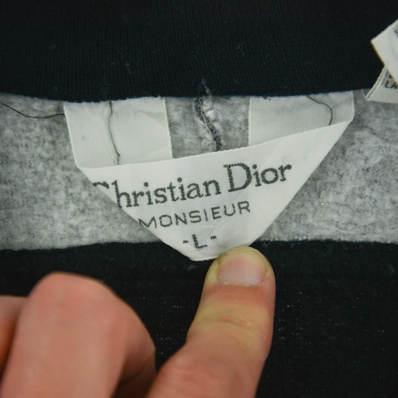 Vintage Christian Dior Zip Up Jumper Size L