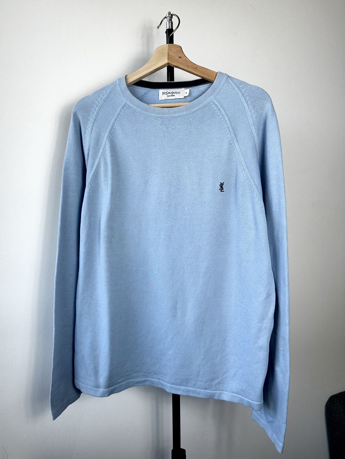 Yves Saint Laurent Vintage Yves Saint Laurent Pour Homme Raglan Knit Sweater Size US XL / EU 56 / 4 - 1 Thumbnail