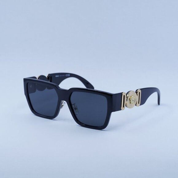 Versace Versace VE4483D GB1/87 Sunglasses Black Square Frame Size ONE SIZE - 9 Thumbnail