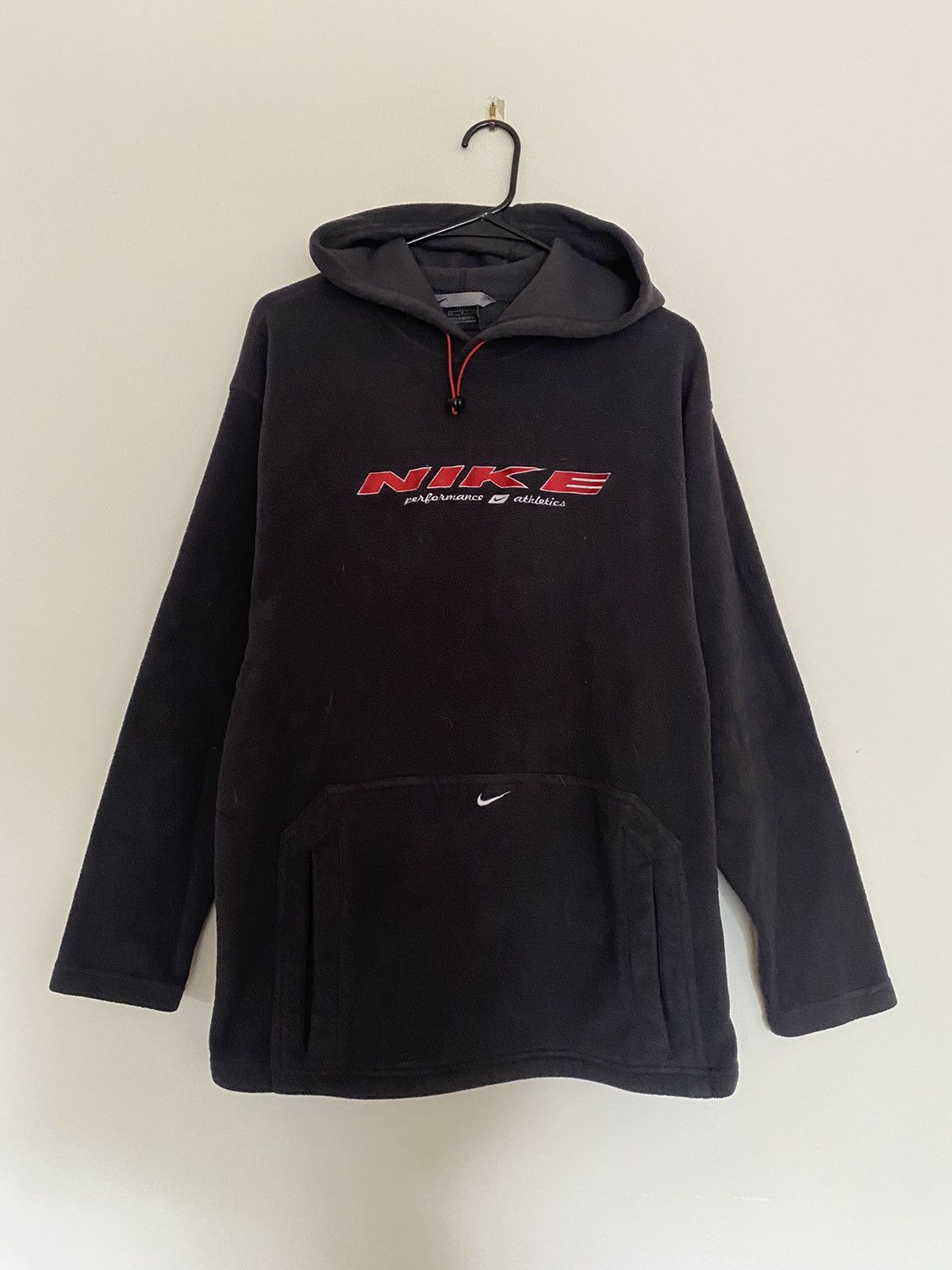 Nike × Vintage Vintage Nike Sherpa Pullover Hoodie Sweatshirt Center Swoosh Size US M / EU 48-50 / 2 - 1 Thumbnail