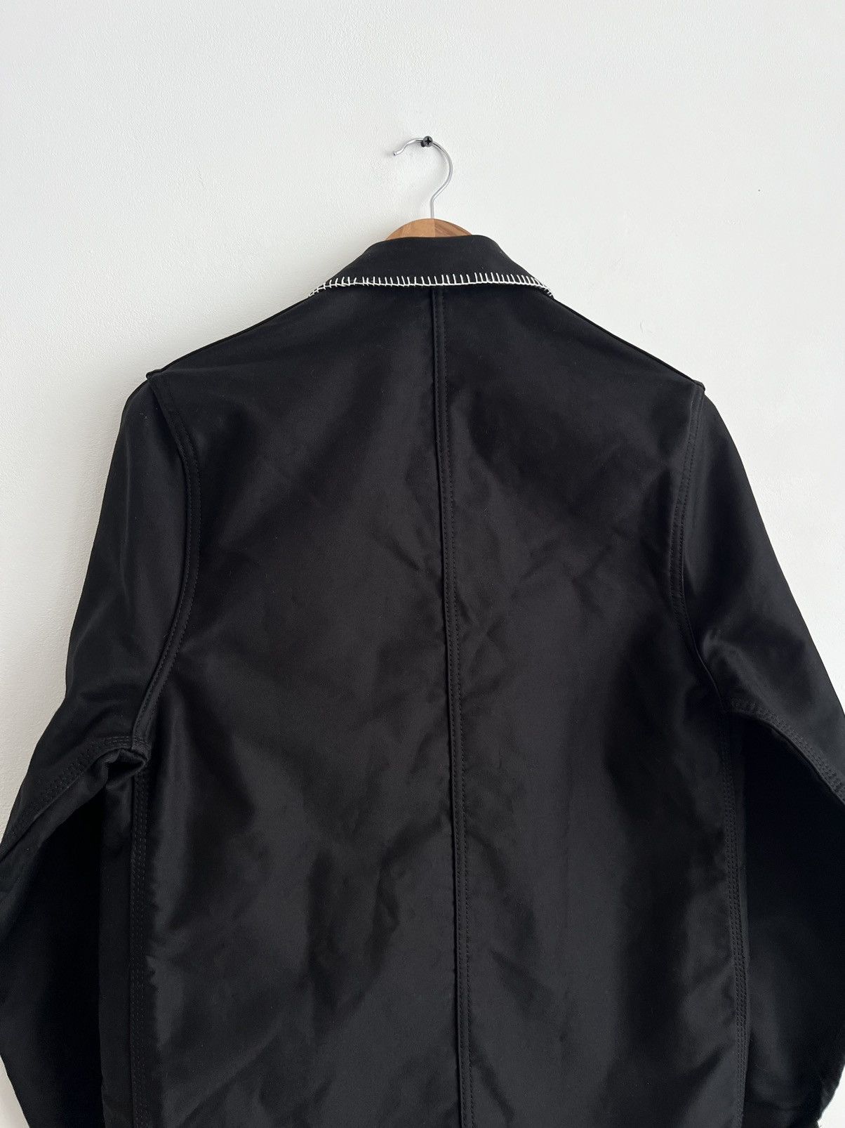 Le Laboureur 🇫🇷Le Laboureur Black Moleskin Sashiko Patched Chore Jacket Size US S / EU 44-46 / 1 - 4 Thumbnail