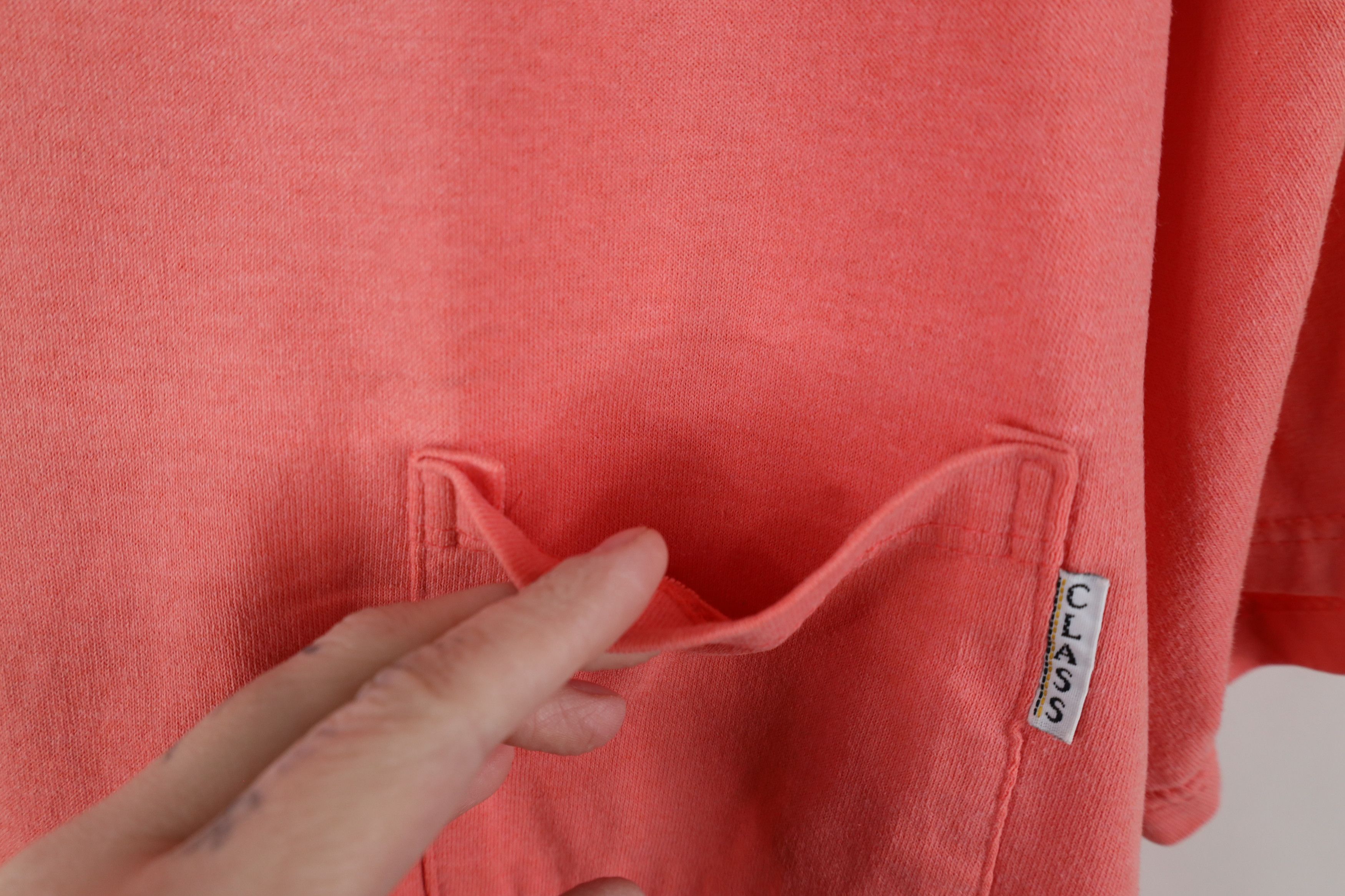 Vintage Vintage 90s Streetwear Cotton Pocket T-Shirt Pink USA Size L / US 10 / IT 46 - 5 Thumbnail