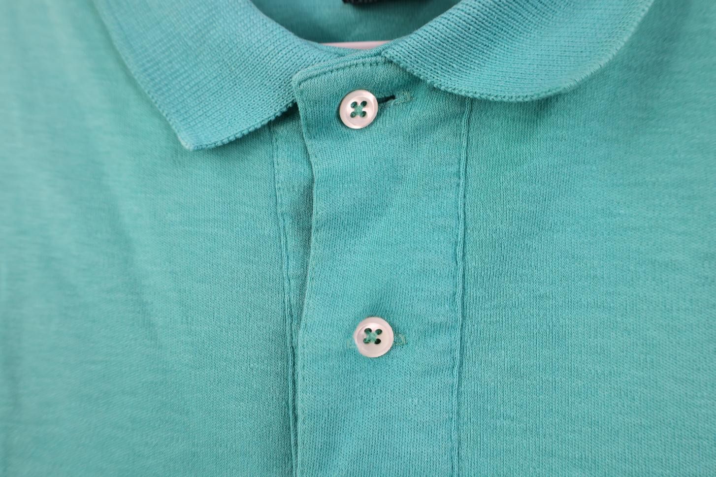 Polo Ralph Lauren Vintage 80s Ralph Lauren Cotton Knit Golf Polo Shirt Teal Size US S / EU 44-46 / 1 - 11 Thumbnail