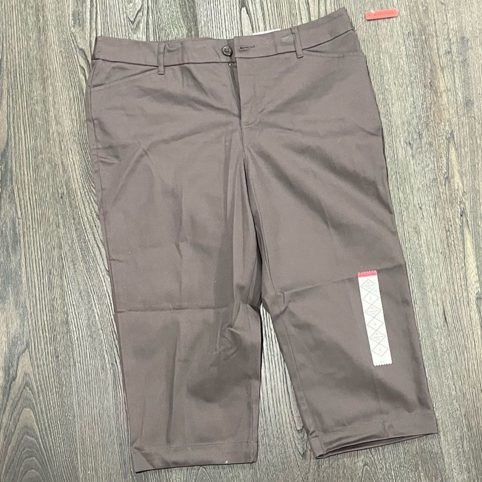 Vintage NWT St. John's Bay Capri Pants Wide Leg Flat Front Size 14 Size 36" / US 14 / IT 50 - 1 Thumbnail