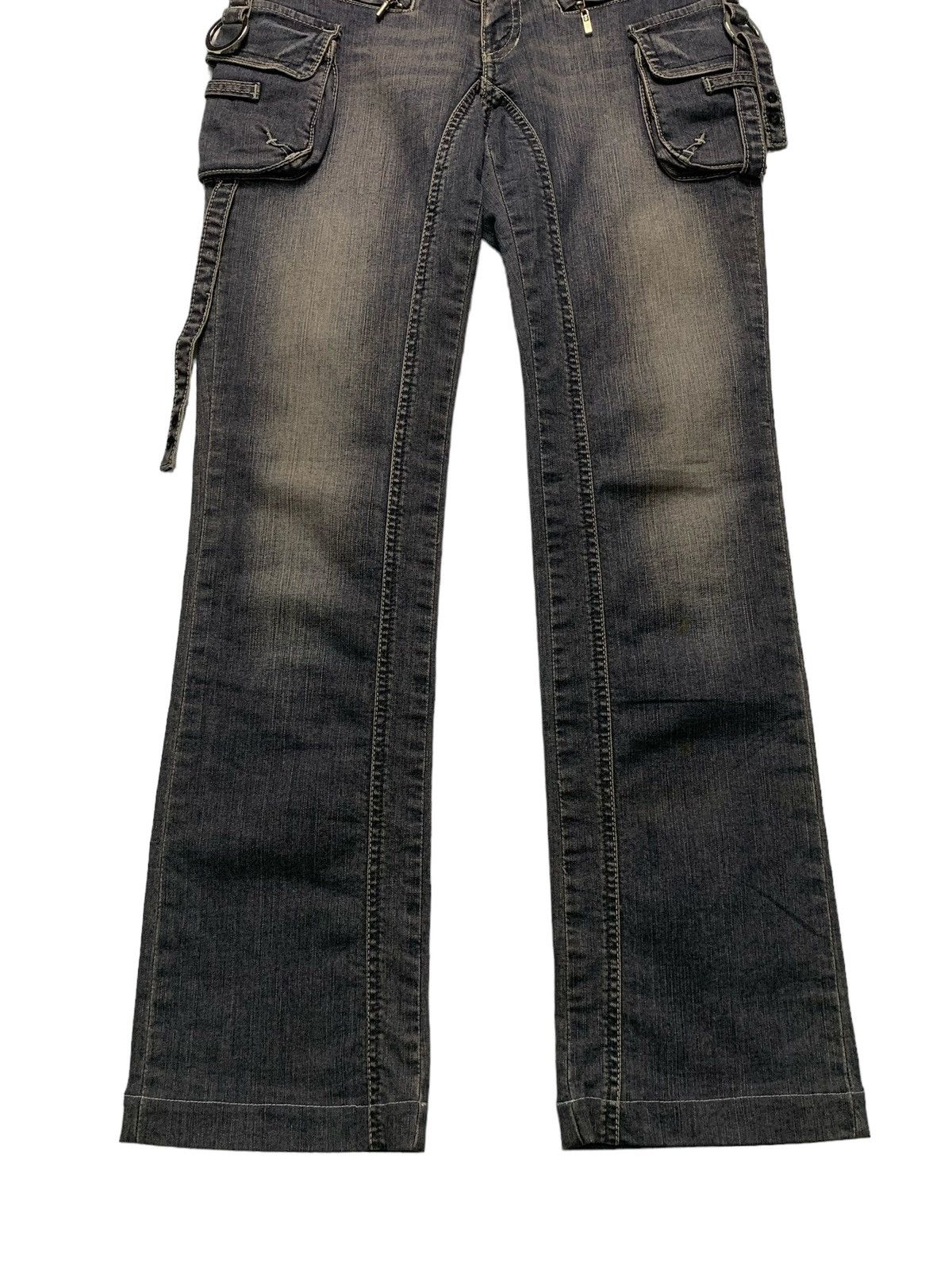 If Six Was Nine Albachez Flare Muddy Multipocket Chain Y2K Punk Size US 27 - 4 Thumbnail