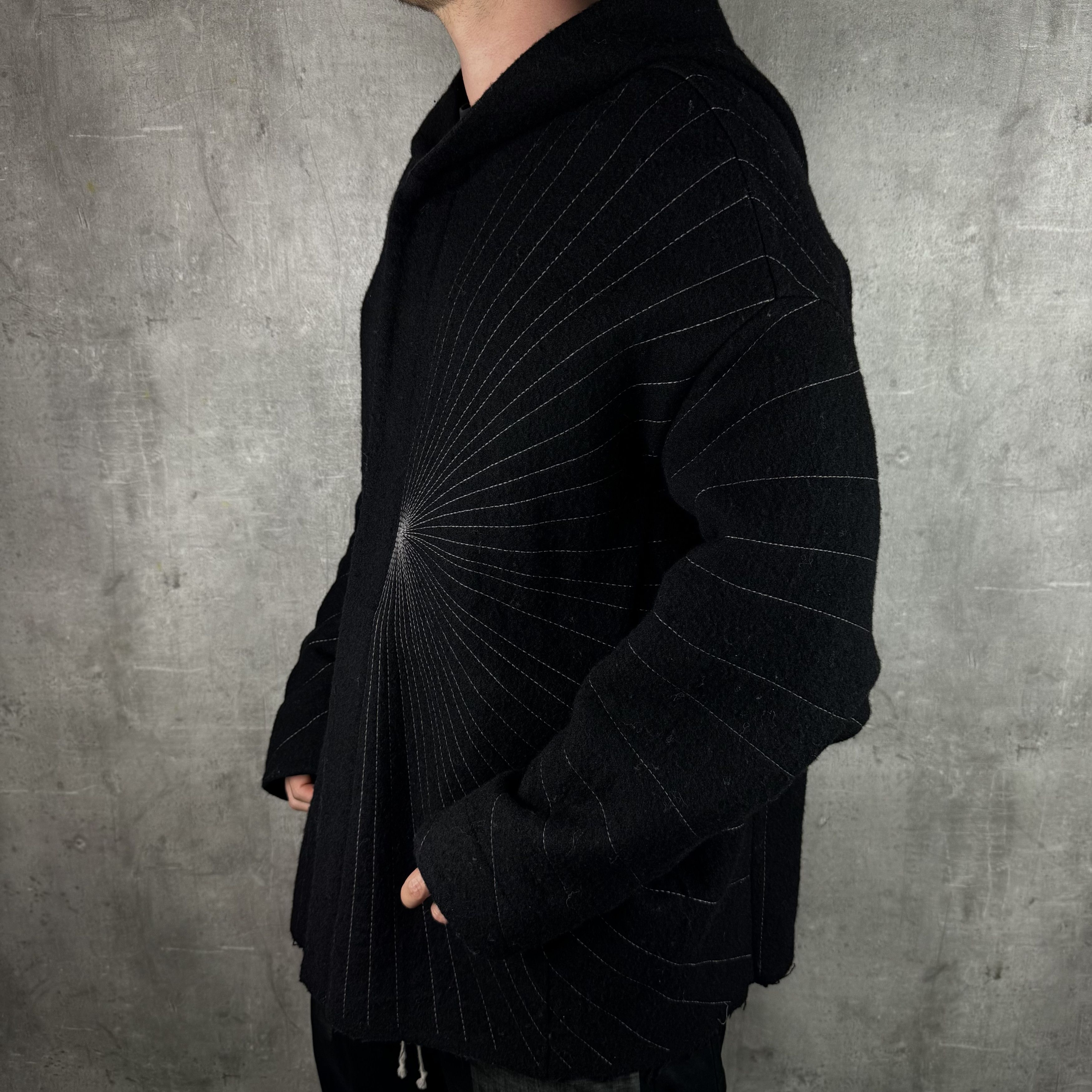 Rick Owens RICK OWENS FW23 LUXOR Peter Jacket Radiance Embroidery Black Size US S / EU 44-46 / 1 - 4 Thumbnail