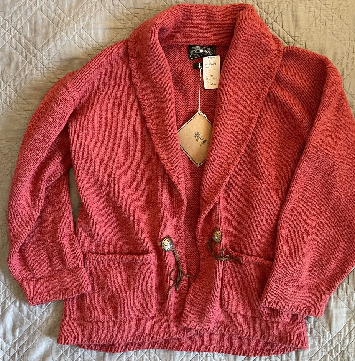 Polo Ralph Lauren Hand Knit Southwestern Shawl Sweater Size US XL / EU 56 / 4 - 1 Thumbnail