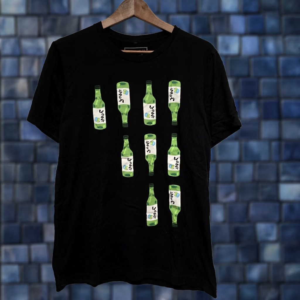 Vintage Wooji Soju Sunday Shirt Men M Black T-Shirt Size US M / EU 48-50 / 2 - 1 Thumbnail