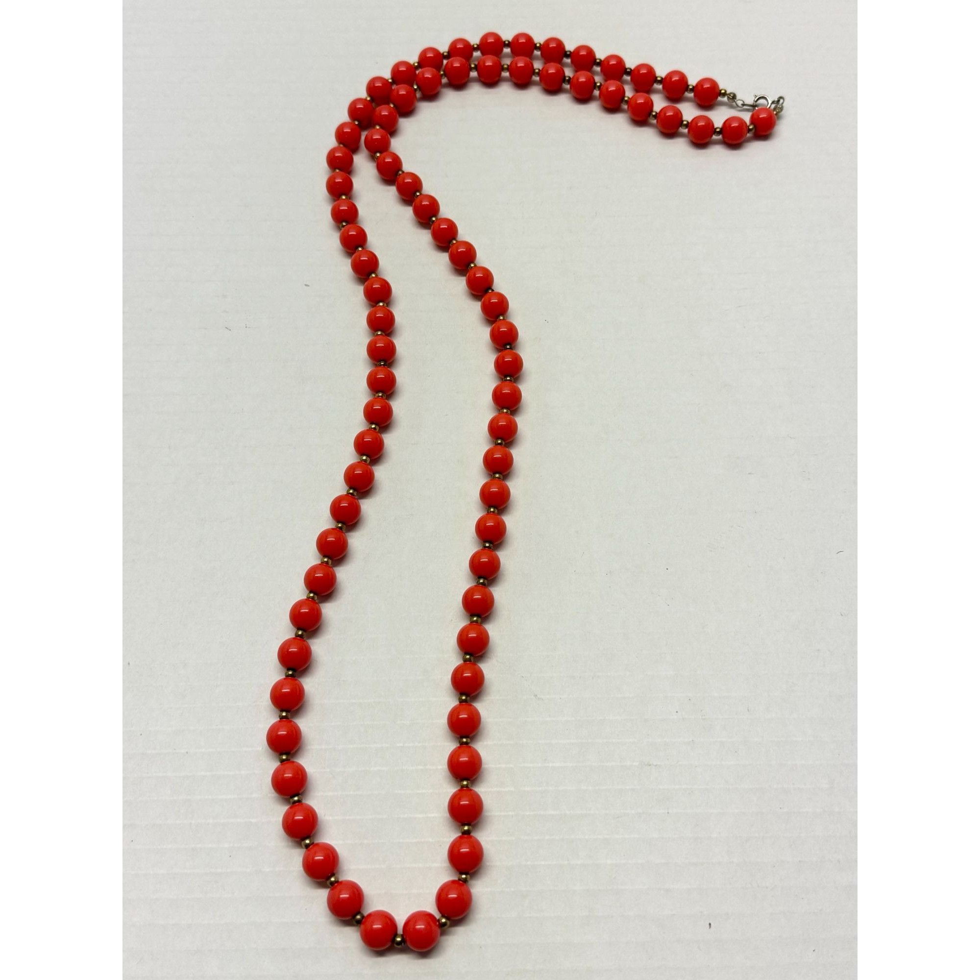 Vintage Vintage orange beaded necklace Size ONE SIZE - 3 Thumbnail
