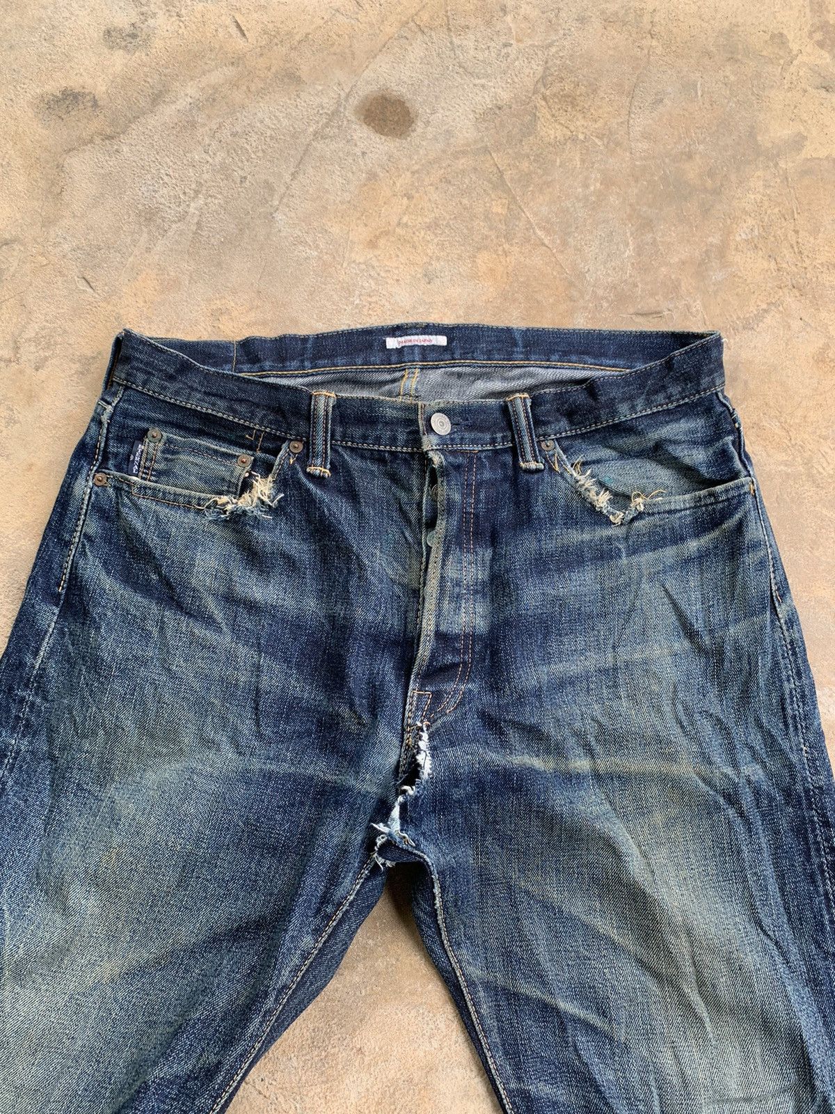 Vintage Eternal Selvedge Button Fly Distressed Denim
