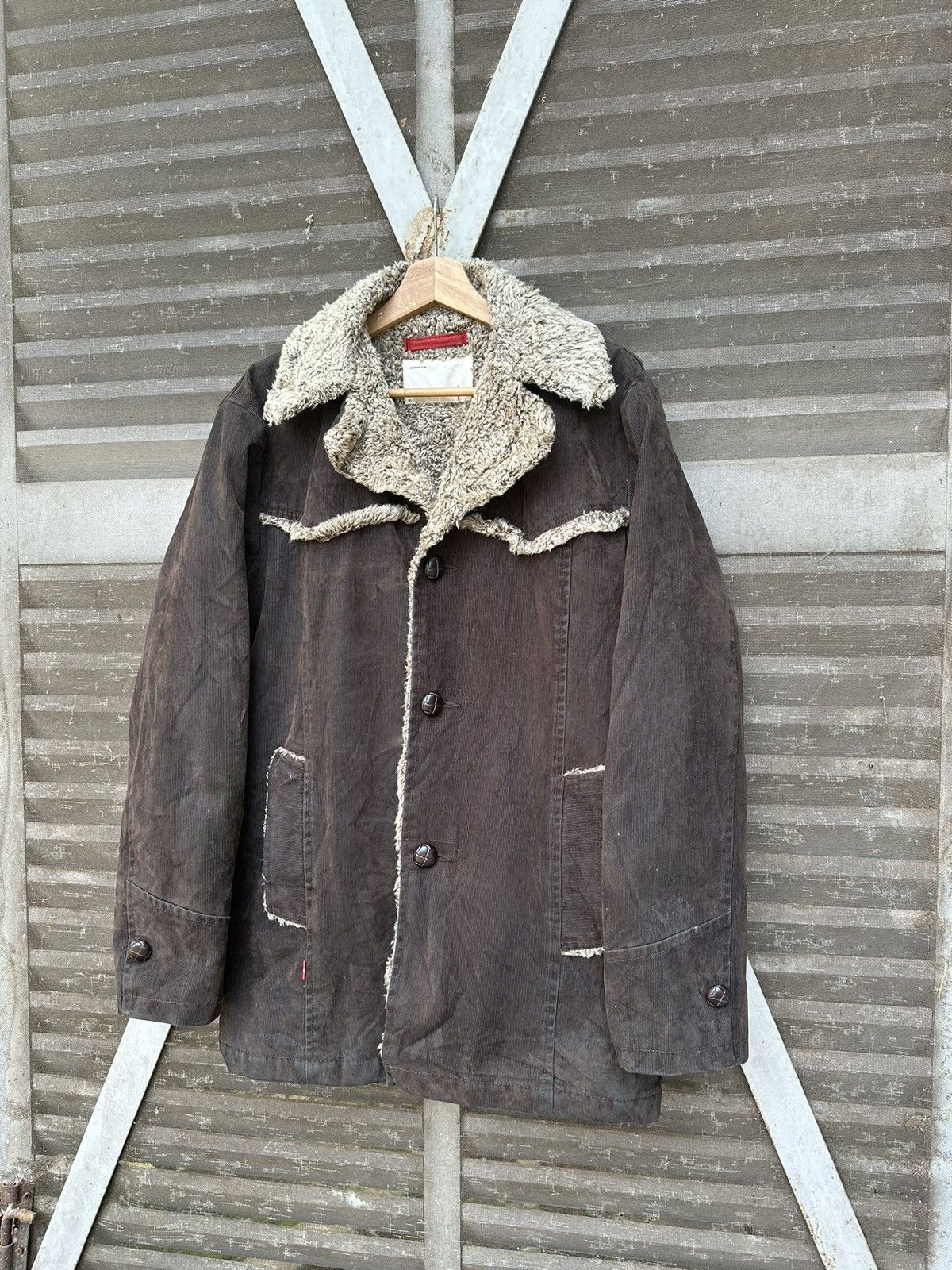 Levi's 👹Vintage Levis Brown Corduroy Fleece Lined Jacket Size US XL / EU 56 / 4 - 1 Thumbnail