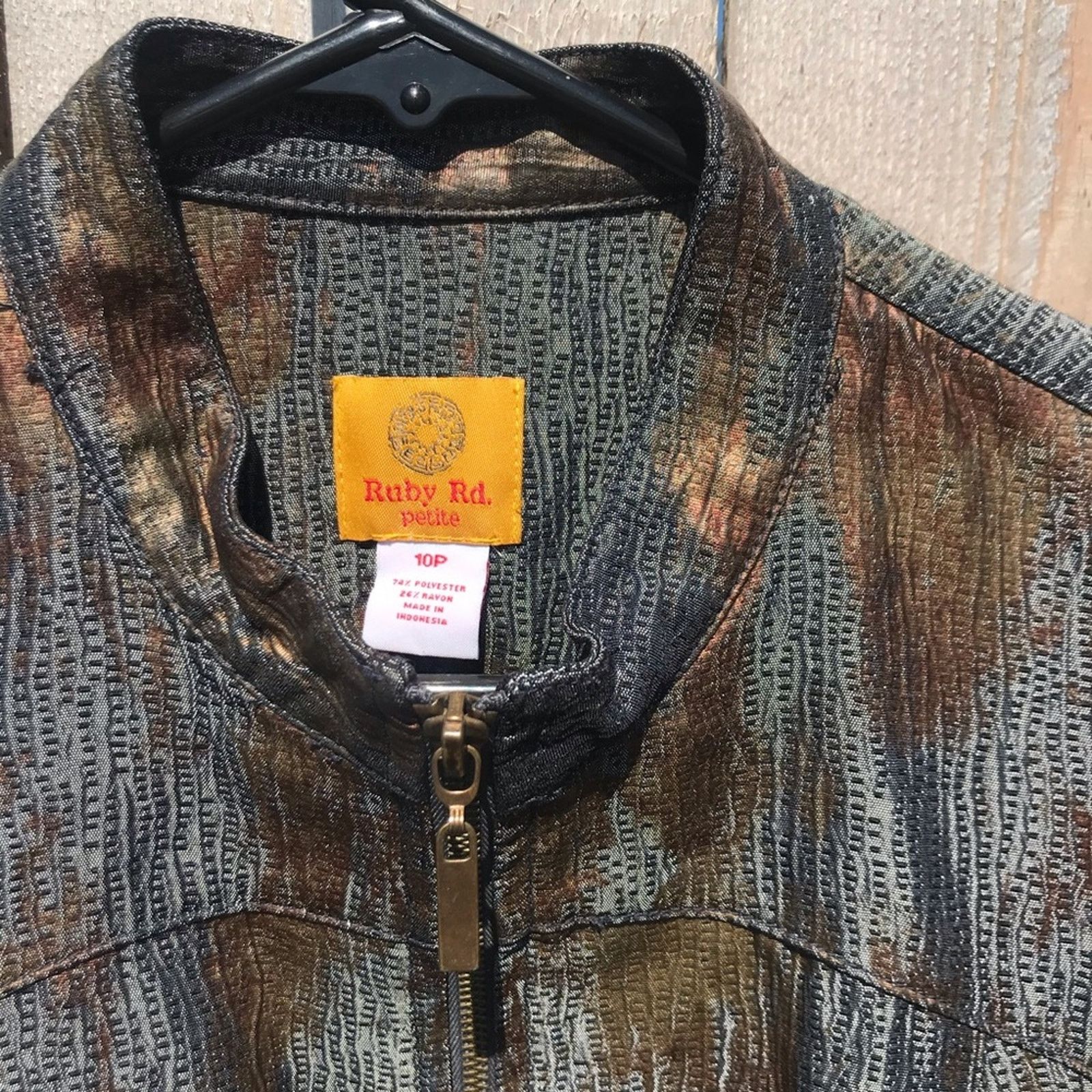 Other Ruby Rd metallic print front zip jacket women's 10P Size L / US 10 / IT 46 - 5 Thumbnail