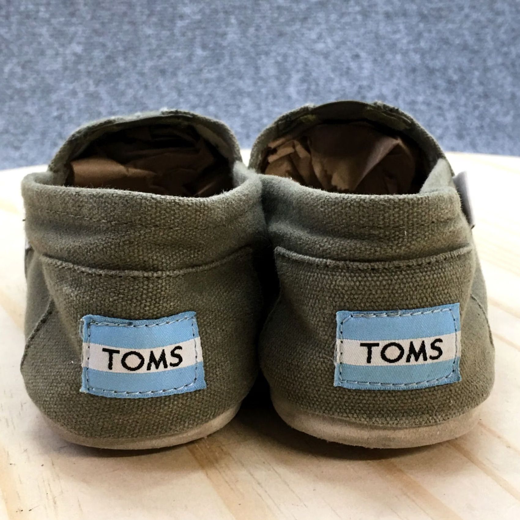 Toms TOMS Womens Loafer Slip-On Flats Green Fabric Slip-On Low Top Casual Shoes 7 Size M / US 6-8 / IT 42-44 - 7 Thumbnail