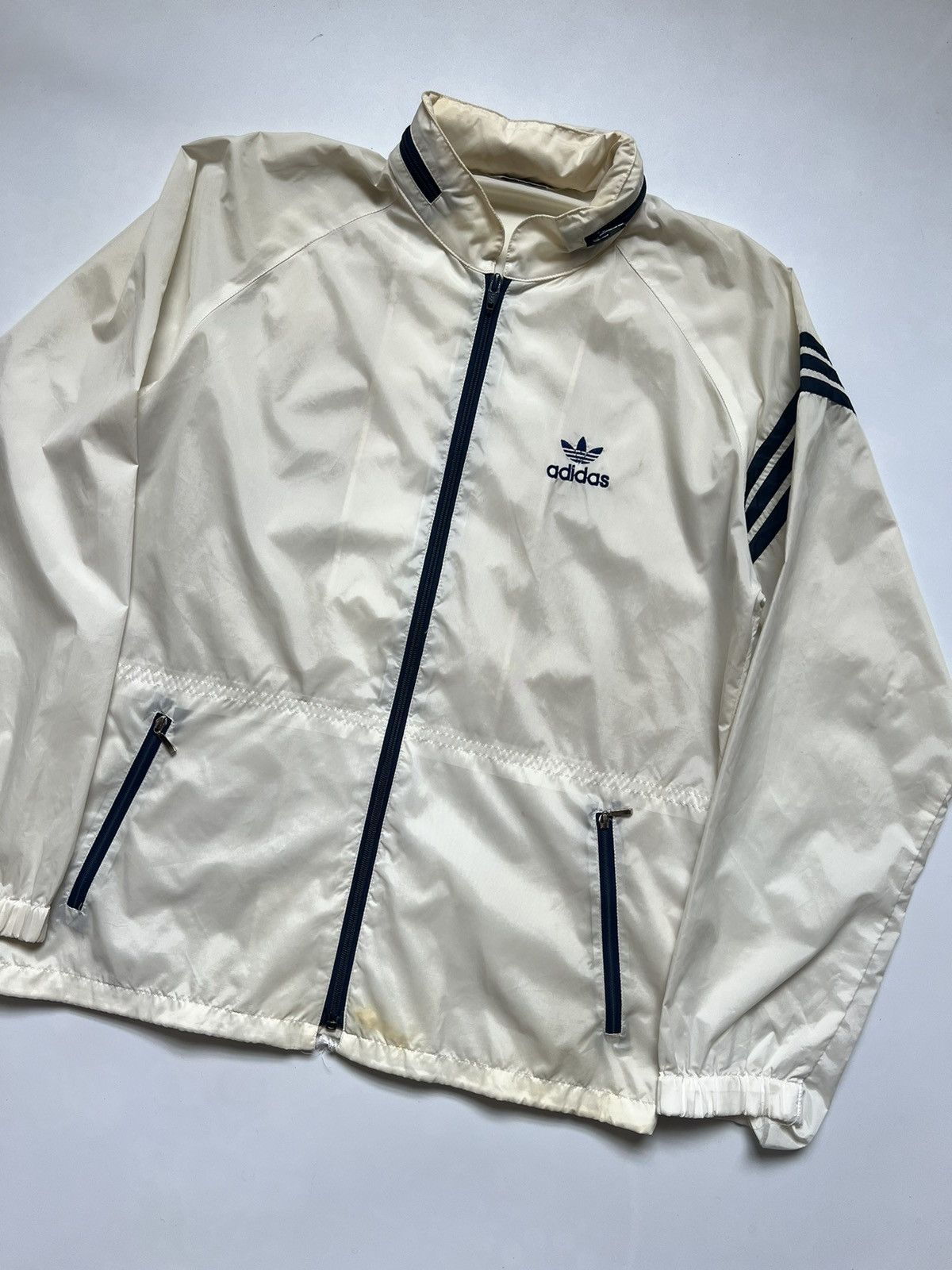 Adidas 80's Adidas Descente Three Stripes Hooded Jacket Size US M / EU 48-50 / 2 - 2 Thumbnail