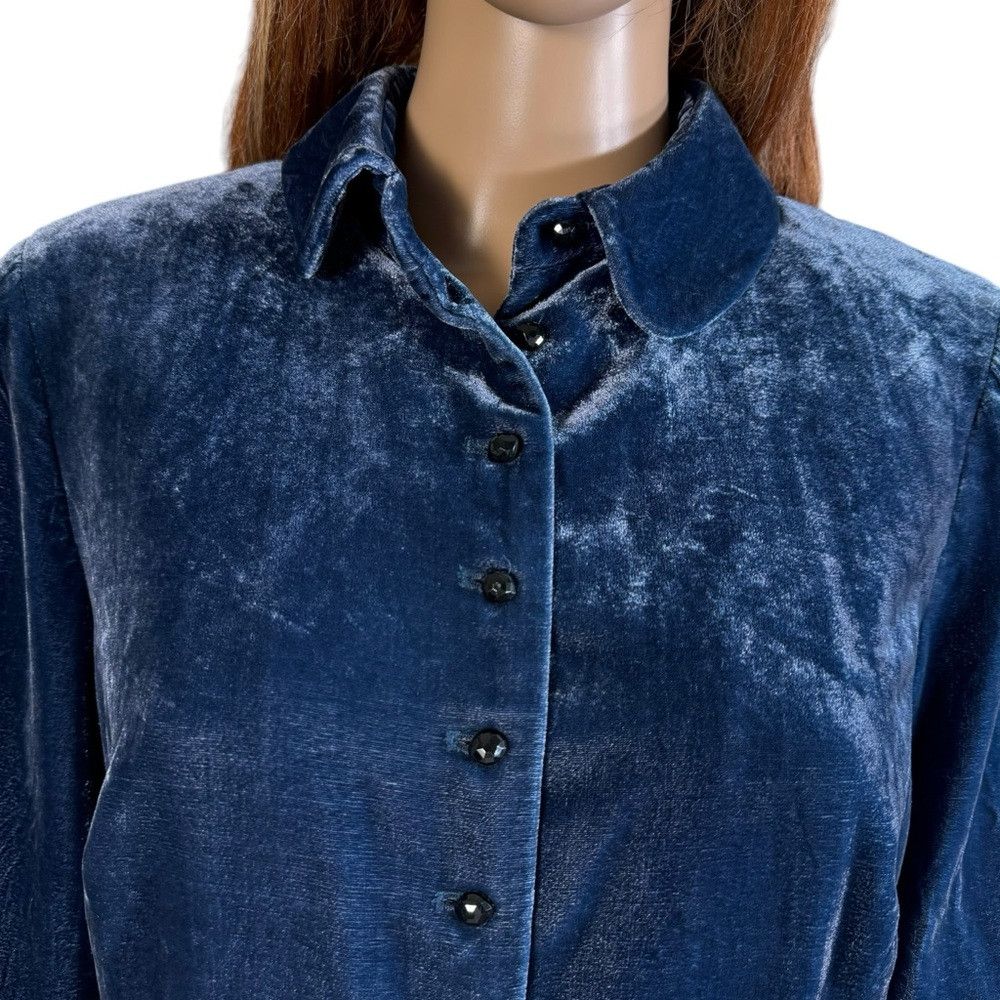 Ralph Lauren Ralph Lauren Silk Blend Velvet Teal Jacket Size 14 Petite Size XL / US 12-14 / IT 48-50 - 2 Thumbnail