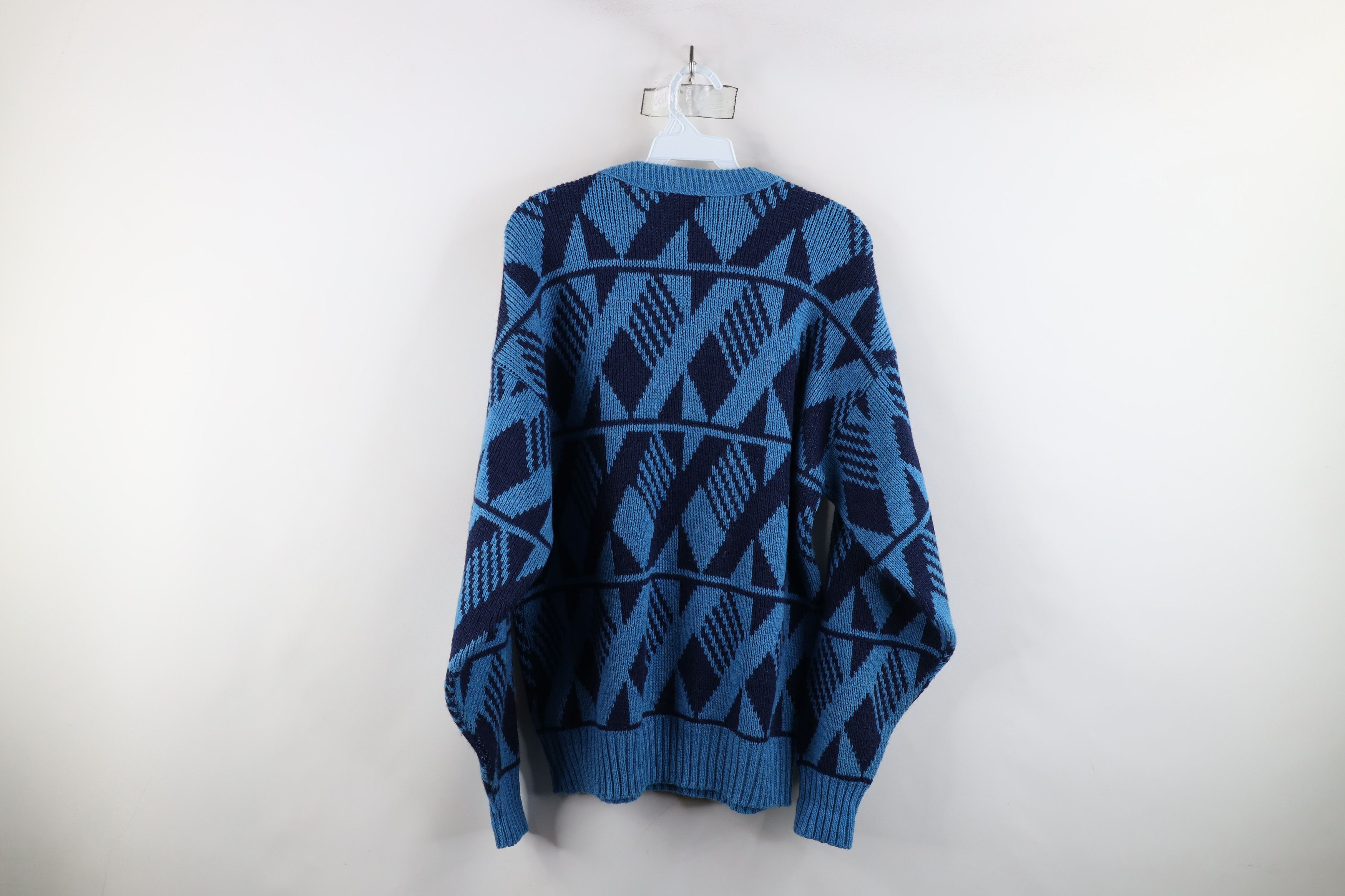 Vintage Vintage 90s Streetwear Knit Geometric Crewneck Sweater Size US M / EU 48-50 / 2 - 7 Thumbnail