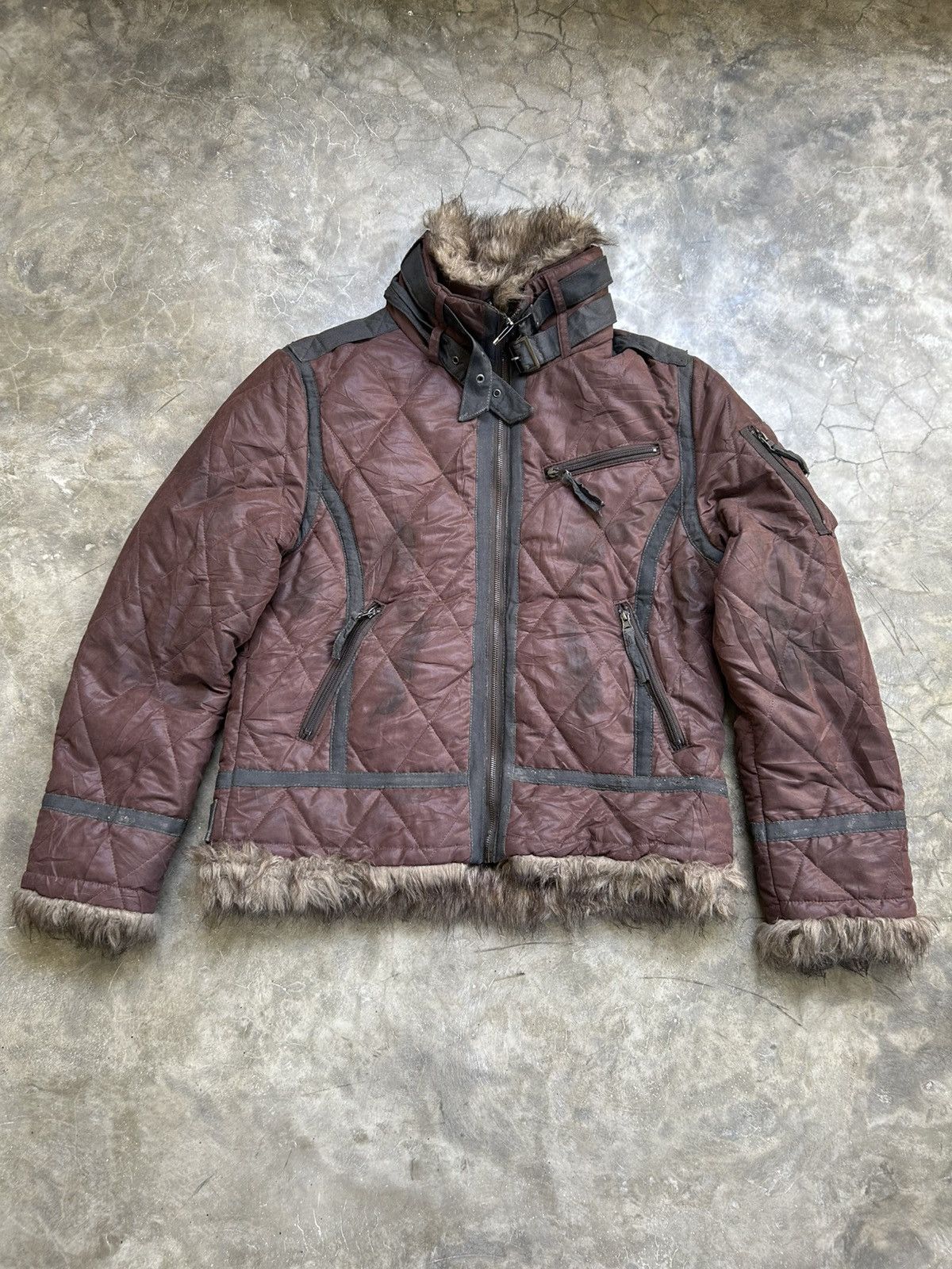 Japanese Brand Vintage Crabar Garment B3 Fur Bomber Jacket Size US L / EU 52-54 / 3 - 1 Thumbnail