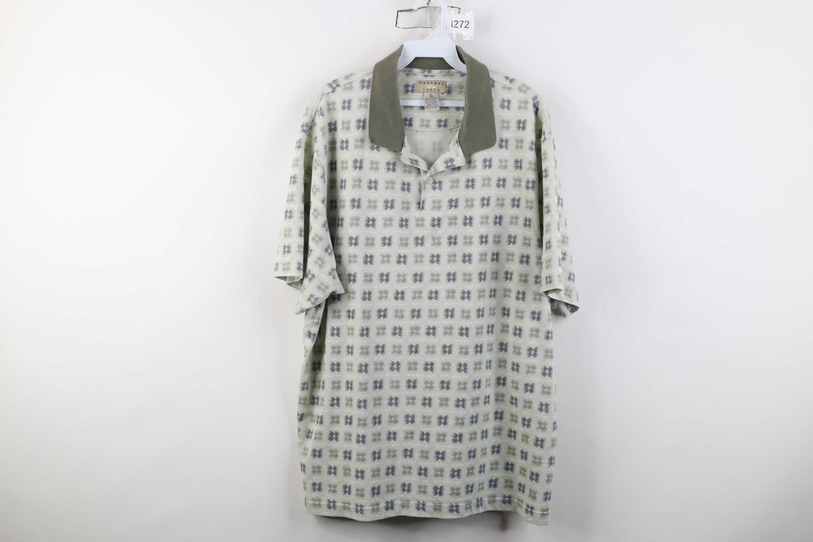 Vintage Vintage 90s Streetwear Flower Geometric Golf Polo Shirt Size US XL / EU 56 / 4 - 1 Thumbnail