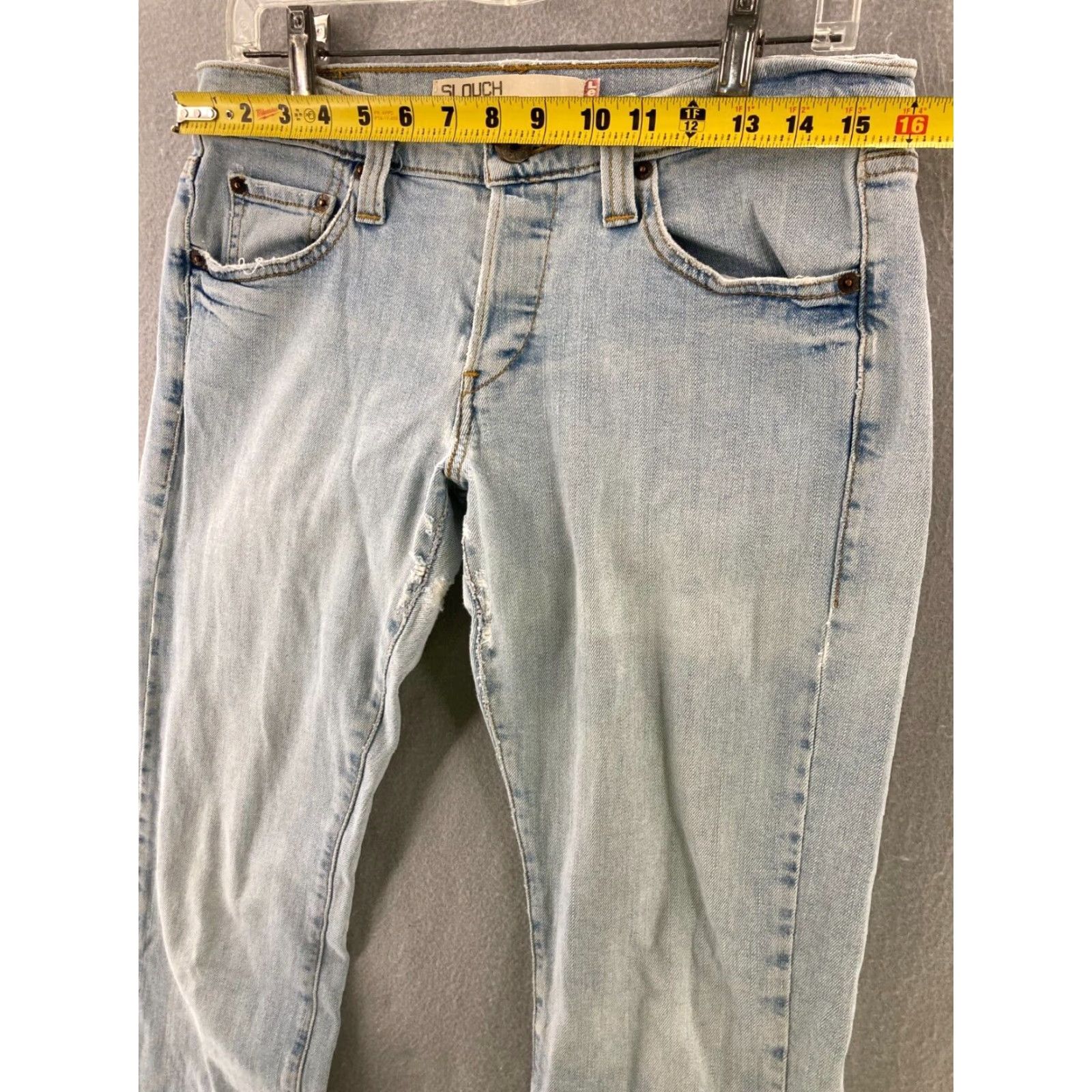 Levi's VINTAGE Levi's 513 Bootcut Jeans Womens 7 M Distressed Light Wash Blue Y2K Size 28" / US 6 / IT 42 - 2 Thumbnail