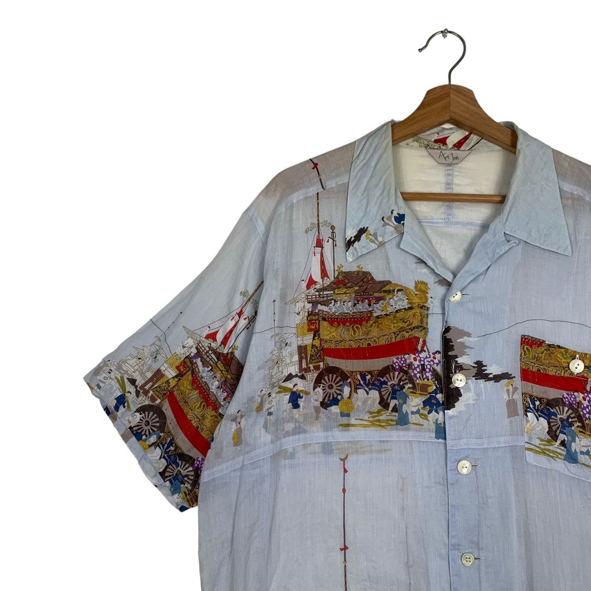 Vintage ART JINN Cotton Shirt #0162-C8 Size US L / EU 52-54 / 3 - 7 Thumbnail