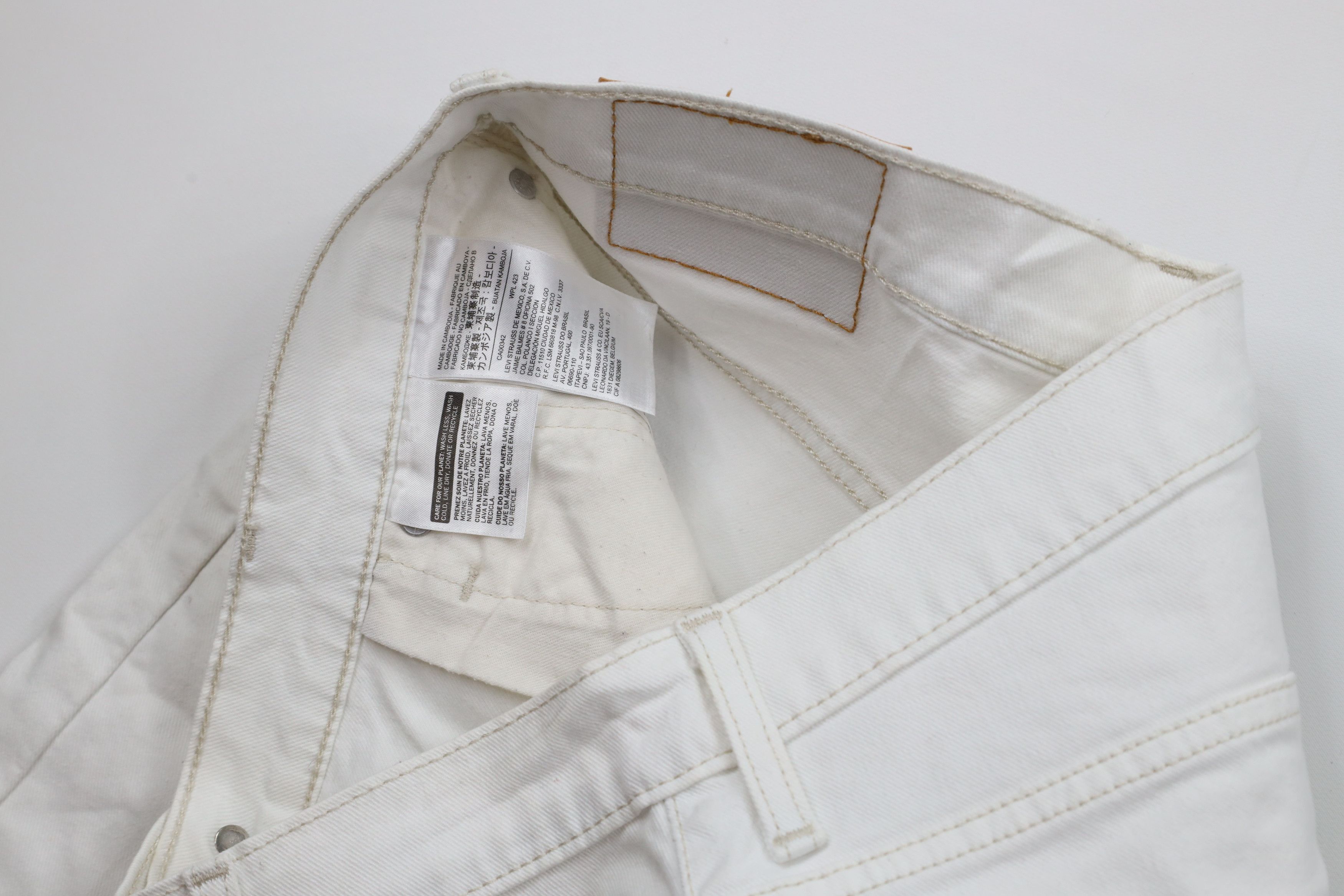 Levi's × Vintage Vintage Y2K Levis 569 Fit Denim Jean Shorts Jorts White Size US 30 / EU 46 - 7 Thumbnail
