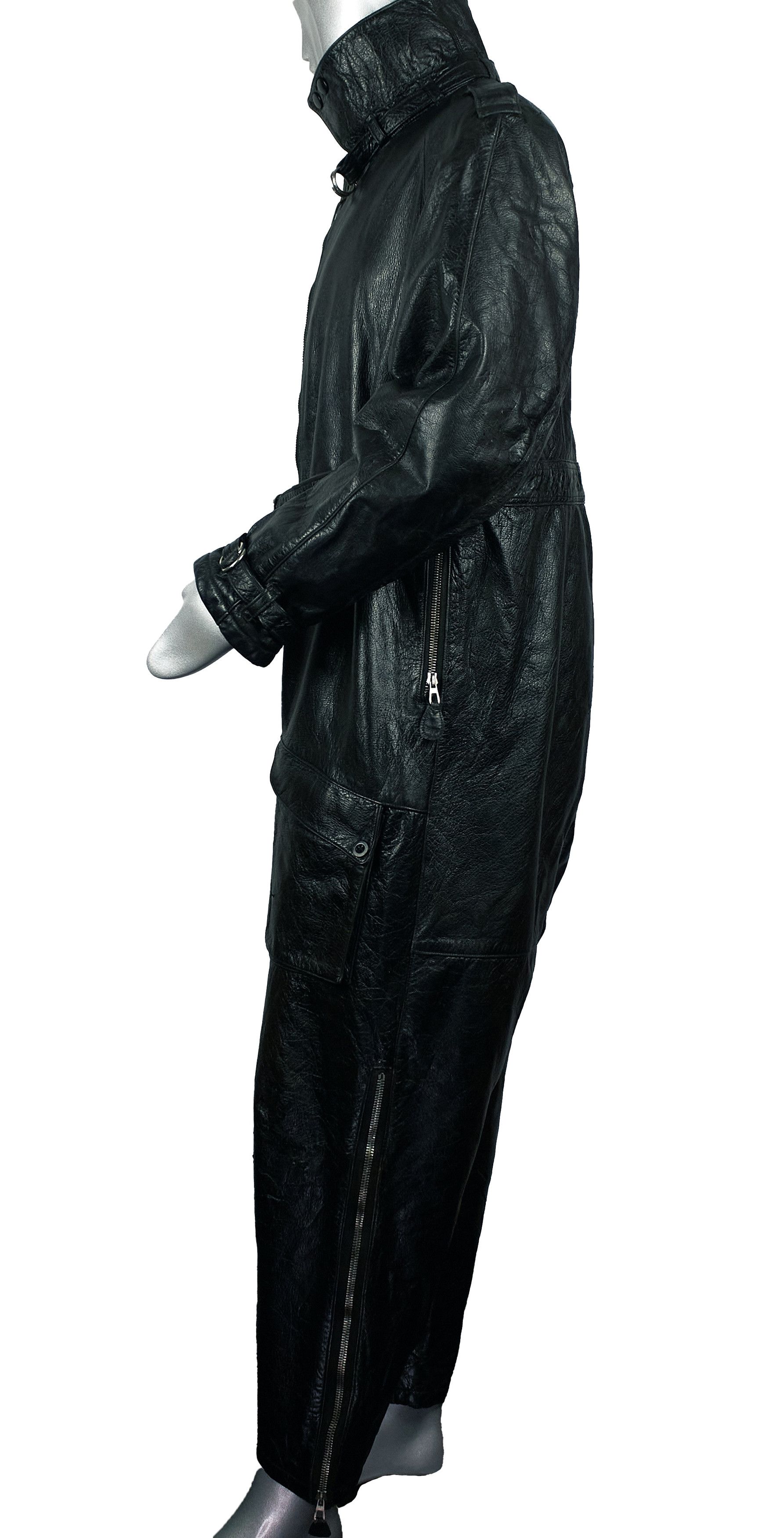 Vintage 1940's Golay Sports leather jumpsuit motorcycle overalls Size US M / EU 48-50 / 2 - 6 Thumbnail