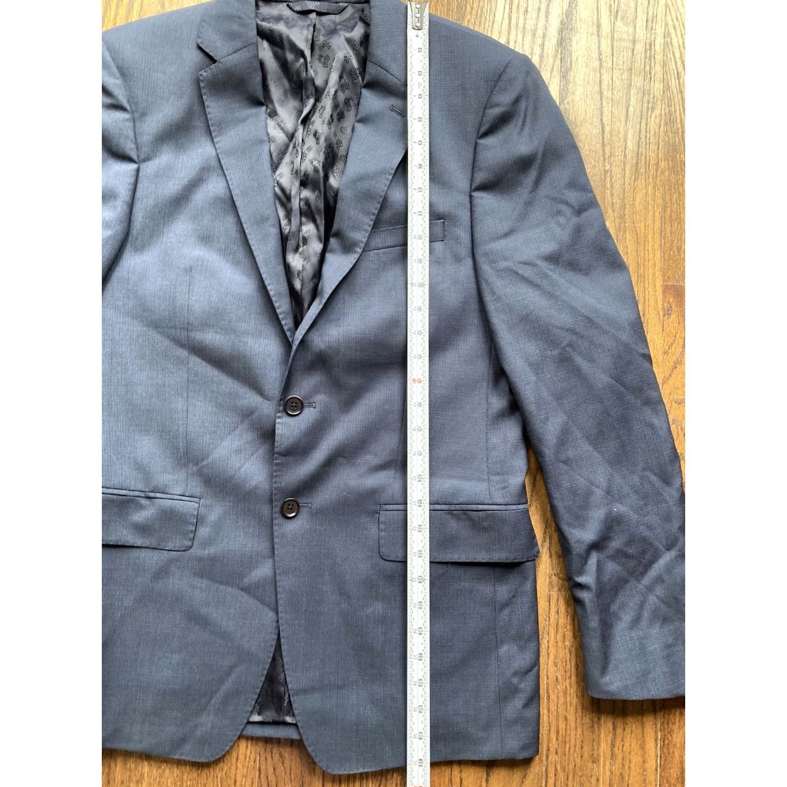 Psycho Bunny Psycho Bunny Sport Coat Mens 40 Regular Notch Wool Blue 2 Button Jacket 100% Wool Navy Blue Long Jacket 40L Size US XXS / EU 40 - 4 Thumbnail