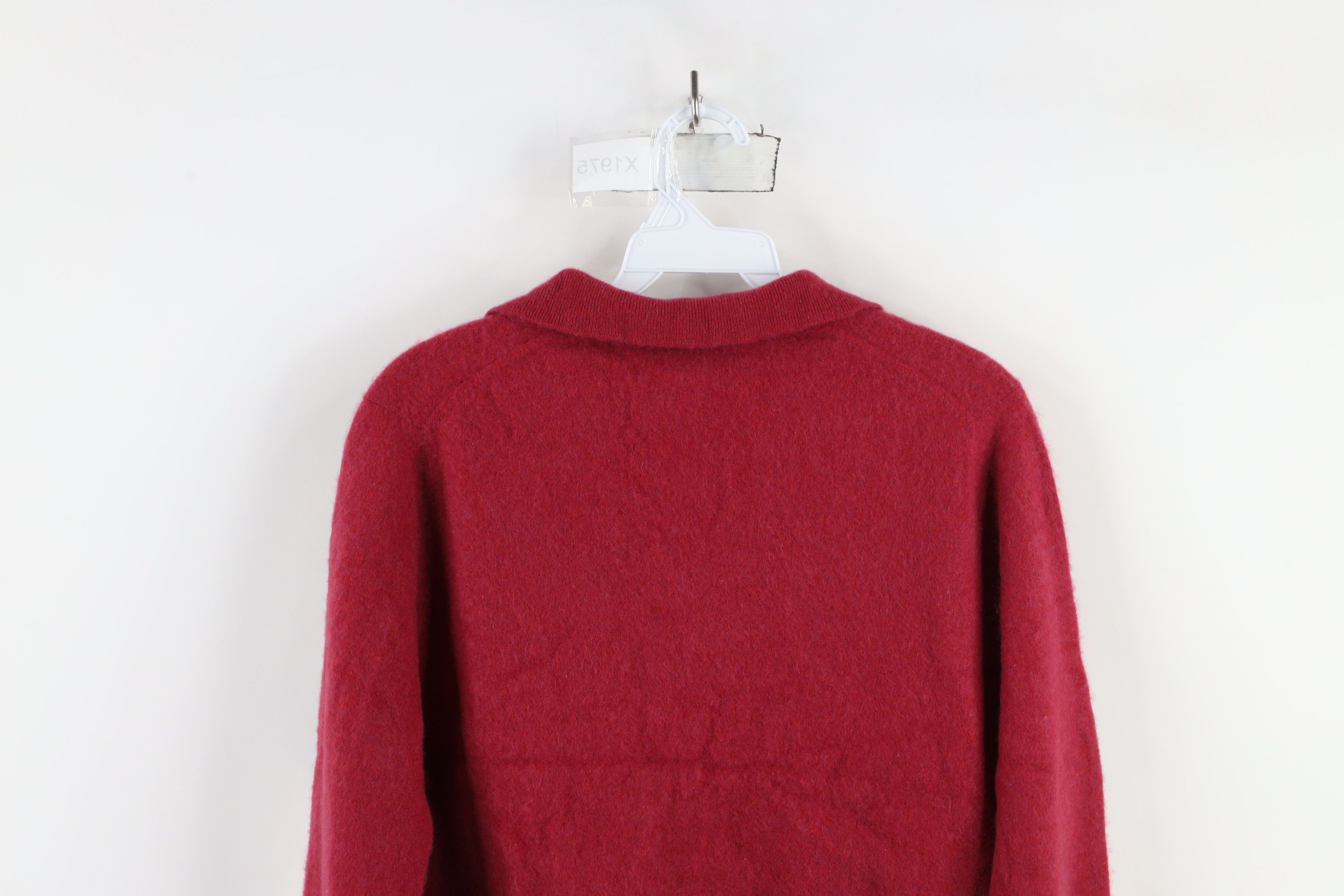 Vintage Vintage Streetwear Soft Cashmere Knit Collared Sweater Red Size XL / US 12-14 / IT 48-50 - 9 Thumbnail