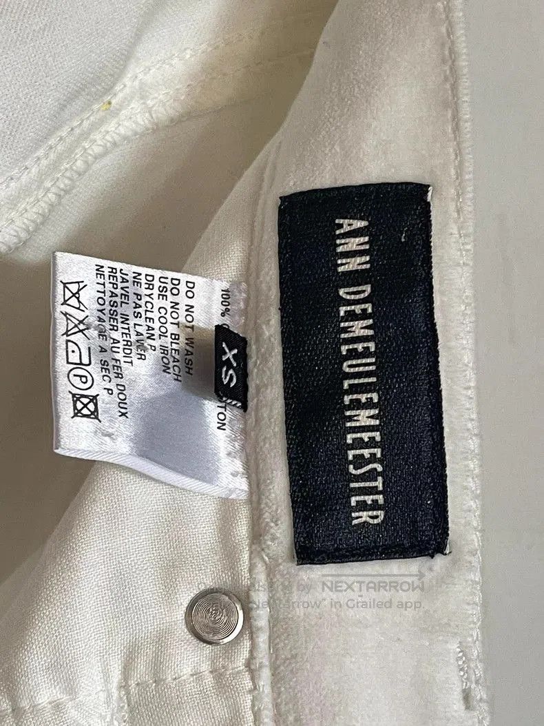 Ann Demeulemeester Ann Demeulemeester White Velvet Jeans. Size US 40 / EU 56 - 4 Thumbnail