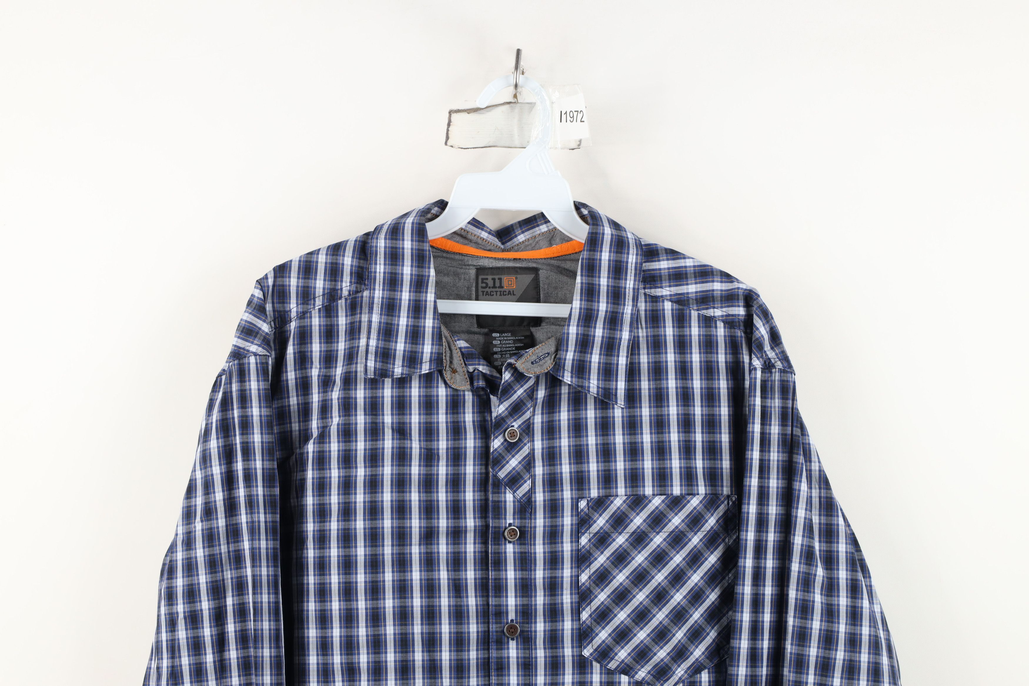 Vintage 5.11 Tactical Series Inner Pocket Snap Button Shirt Plaid Size US L / EU 52-54 / 3 - 2 Thumbnail