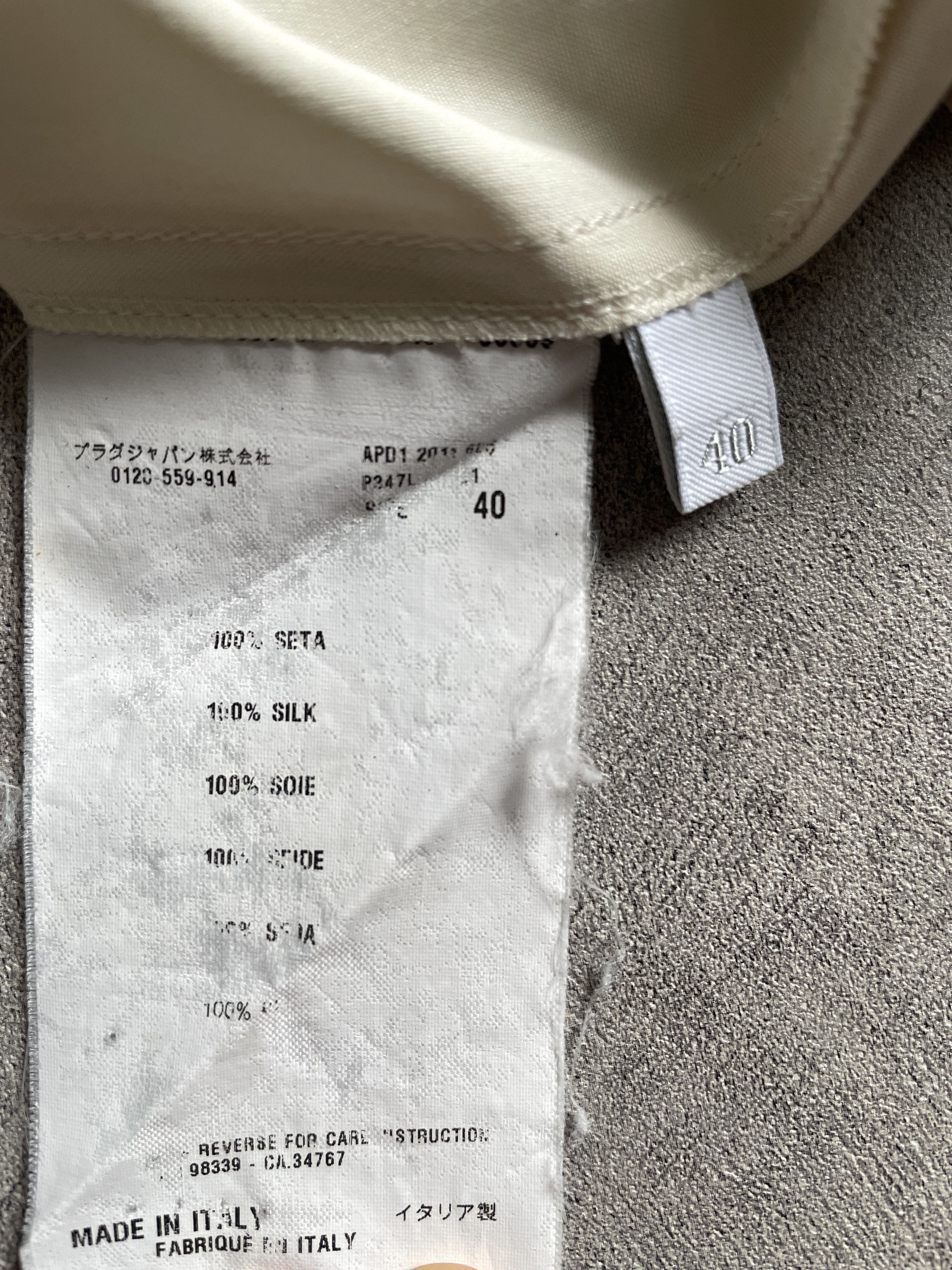 Prada Prada SS 2011 off white cream silk midi dress Size M / US 6-8 / IT 42-44 - 13 Thumbnail