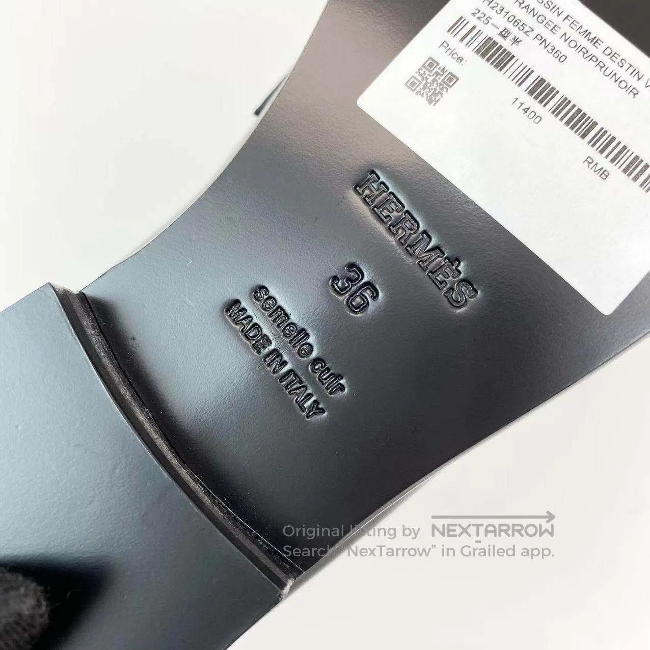 Hermes Hermes Destin black and white color-blocked Kelly buckle l Size US 5.5 / IT 35.5 - 8 Thumbnail