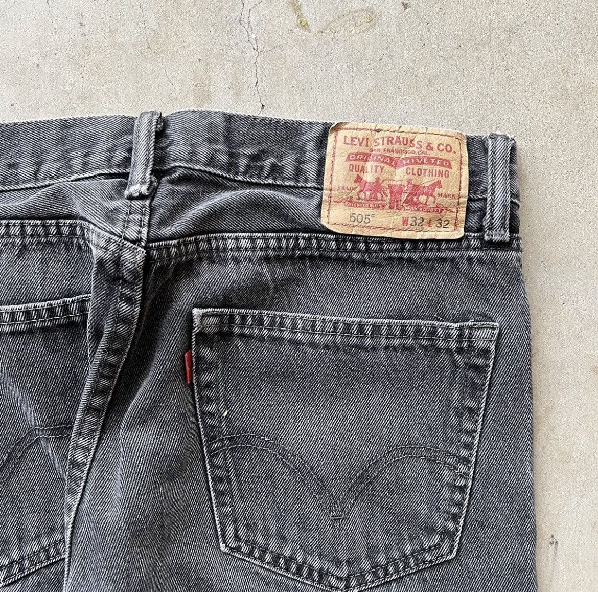 Levi's Vintage Clothing Levis 505 Straight Fit Denim Jeans Size US 32 / EU 48 - 4 Thumbnail