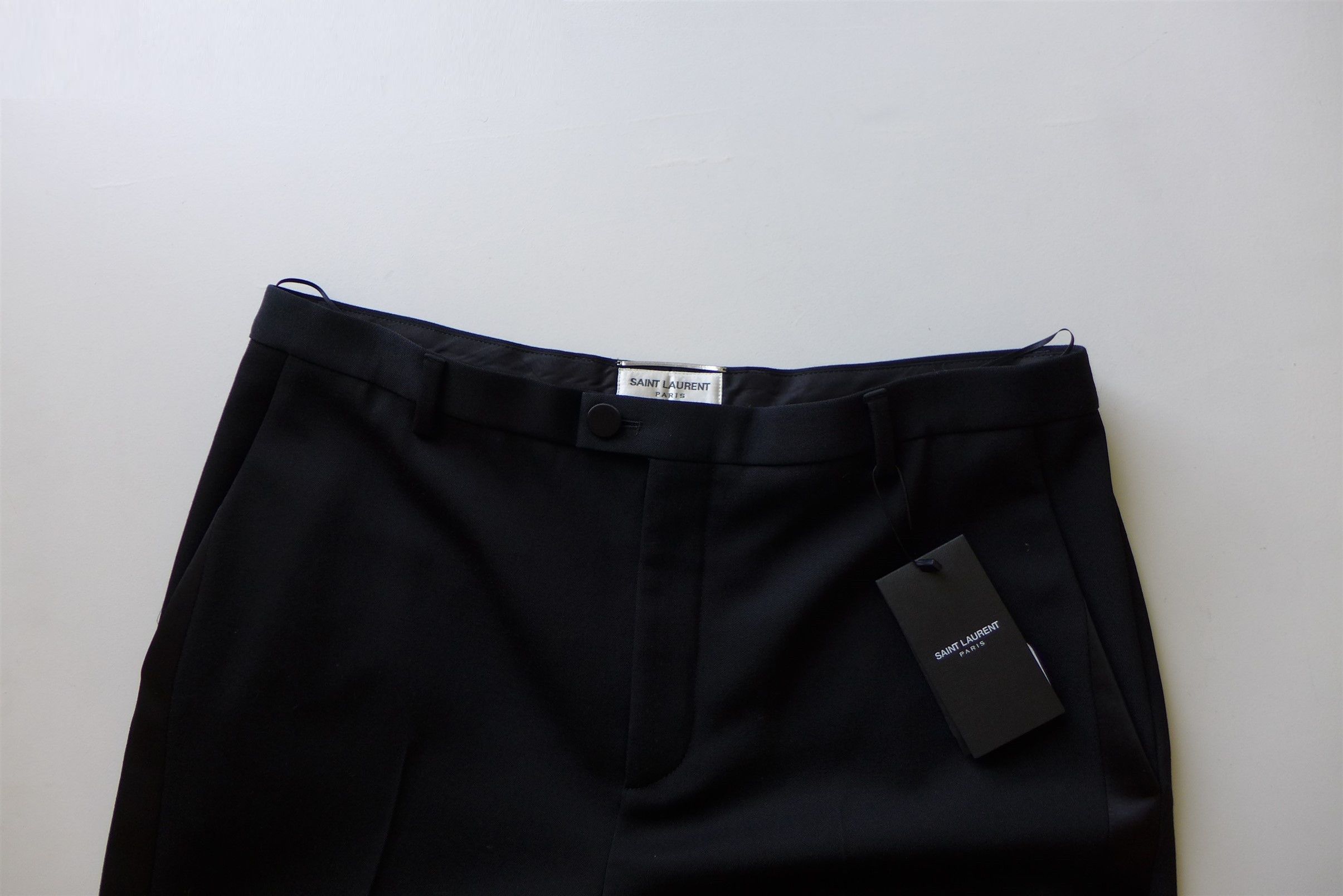 Saint Laurent Paris Saint Laurent Tuxedo Trousers - Black Wool Size US 34 / EU 50 - 8 Thumbnail