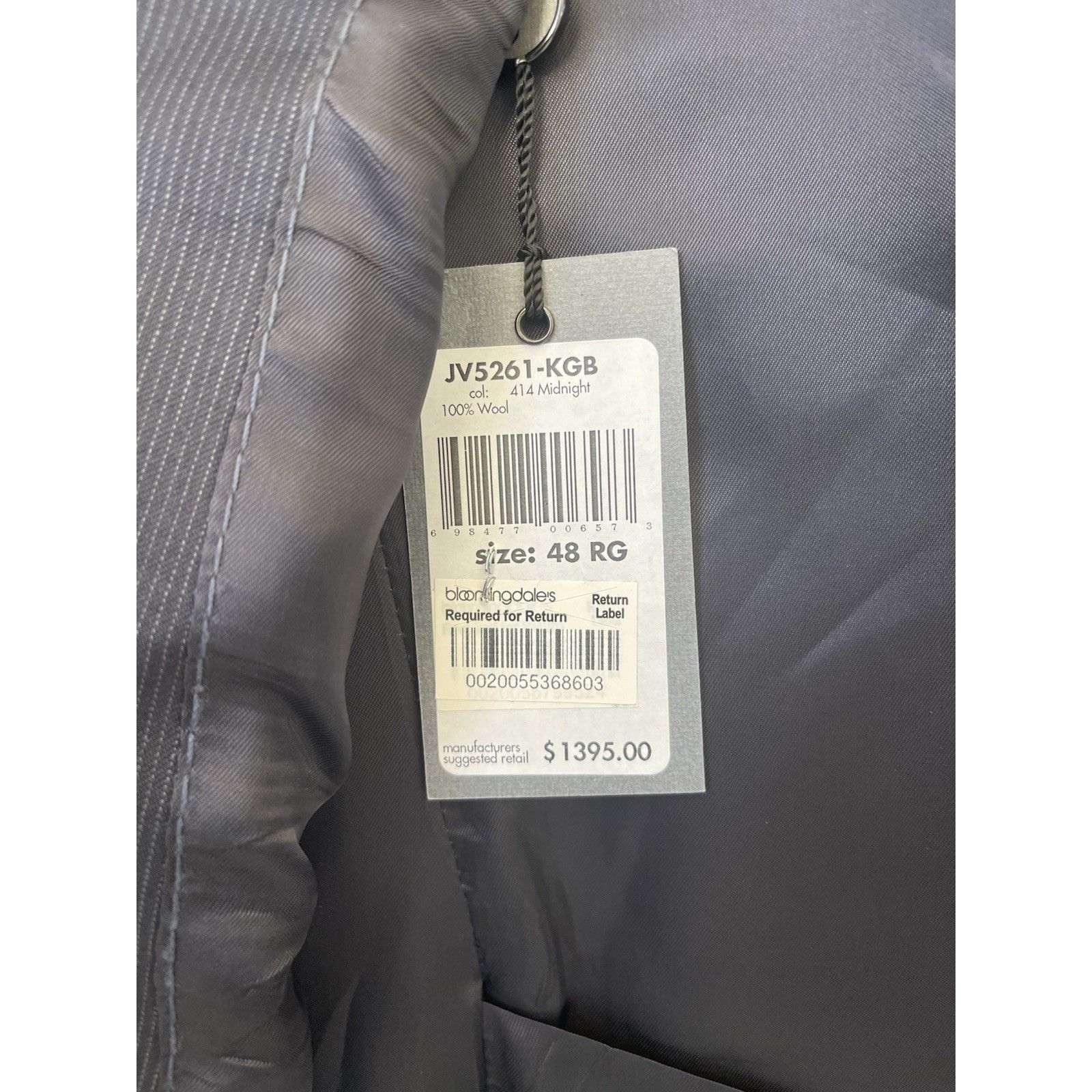 John Varvatos John Varvatos 100% Wool Pinstripe Blazer Jacket 48R Midnight Size 48R - 7 Thumbnail